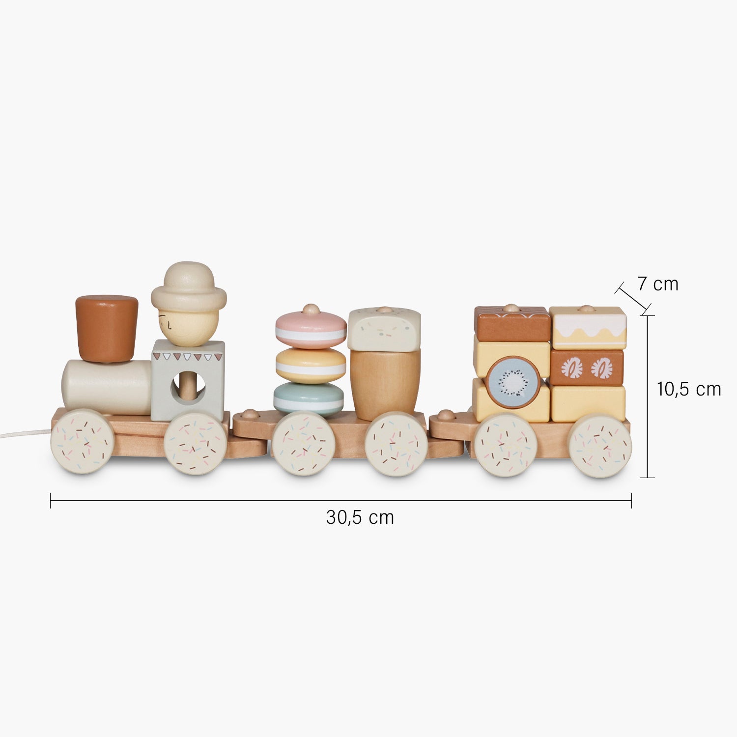 Tren Infantil de Madera Multicolor