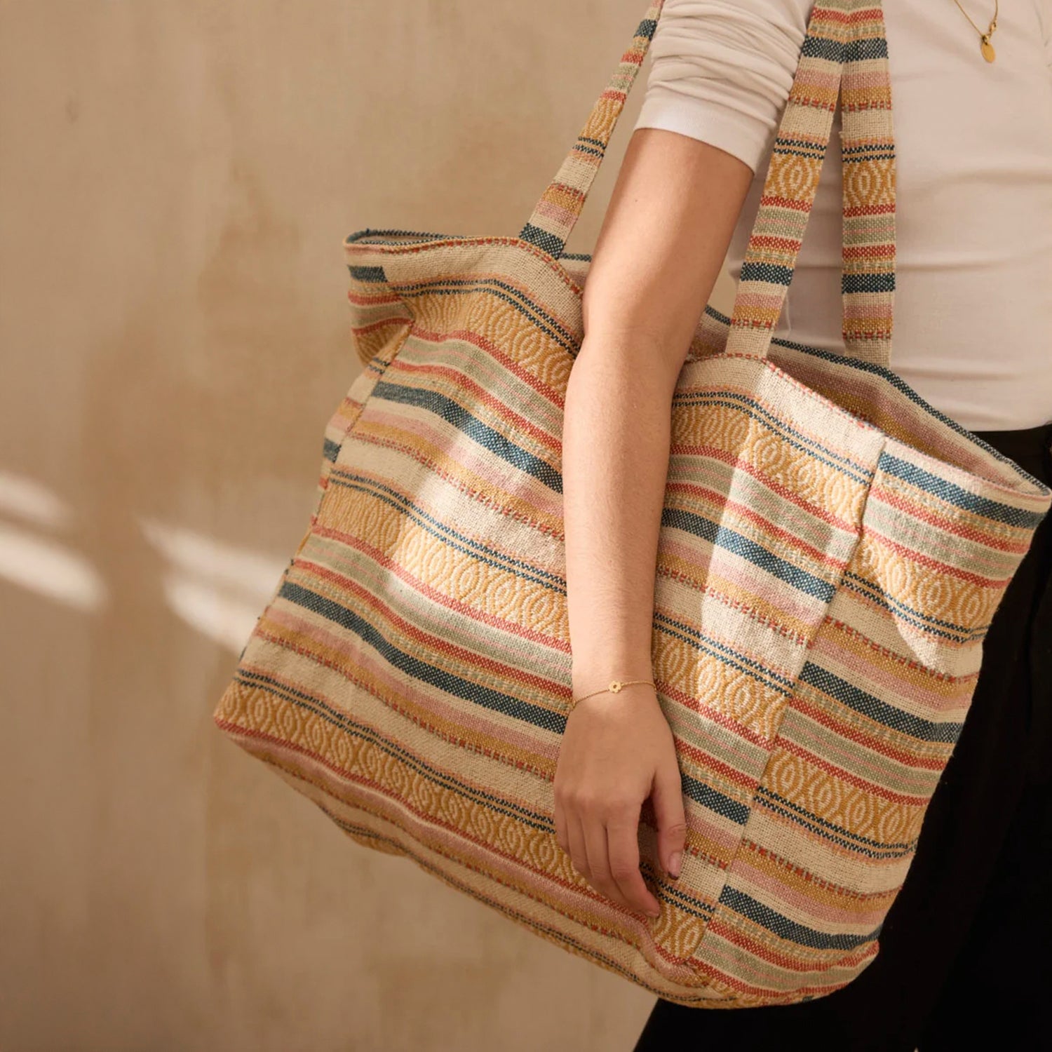 Bolso Algodón Vedra 43x36 Mostaza