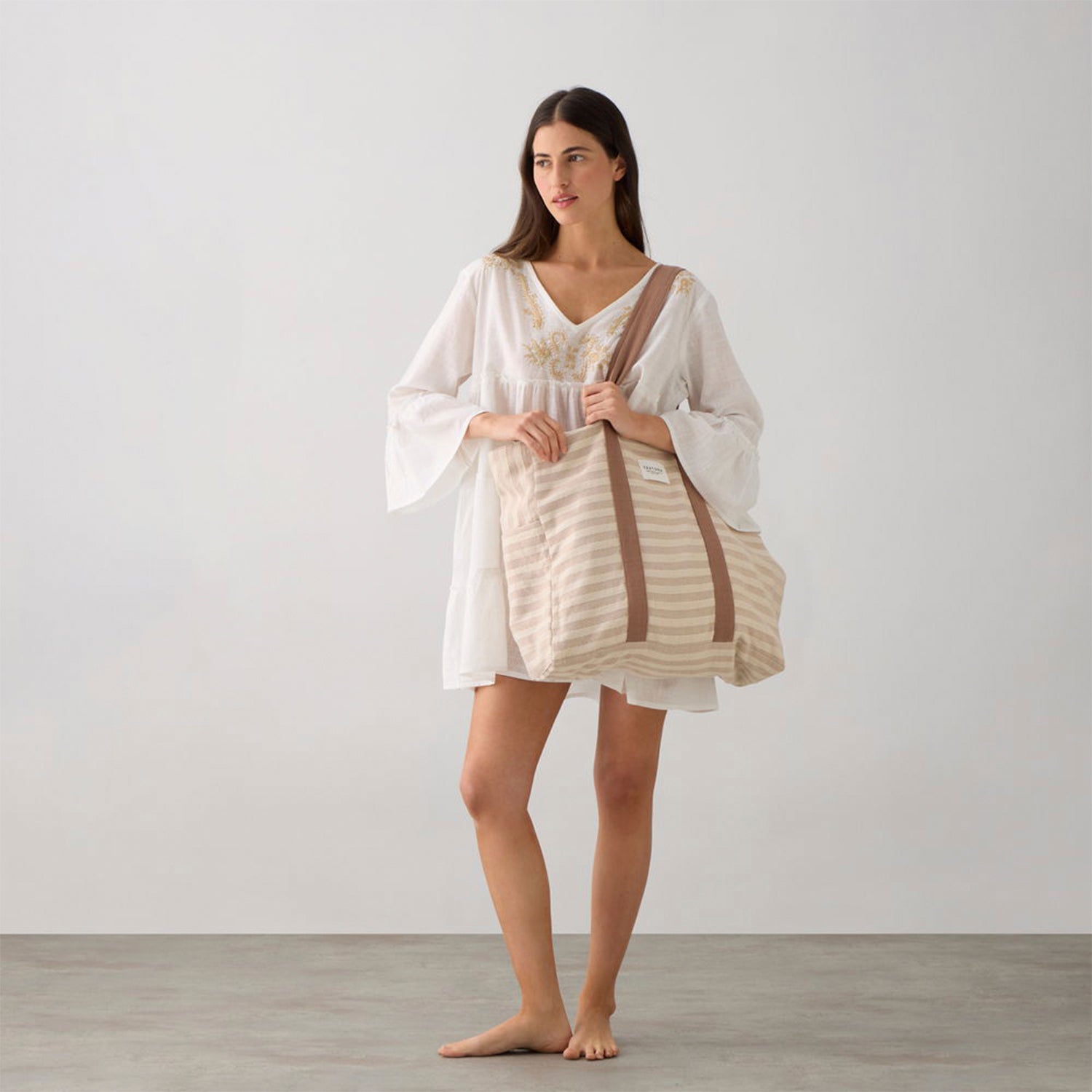 Bolso de Playa Luribol 45x40 Beige