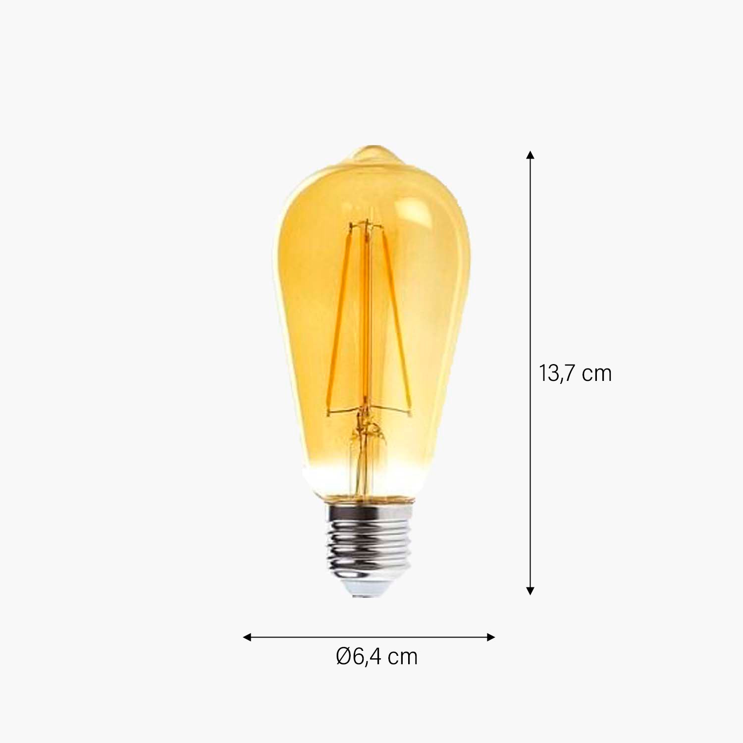 Ampolleta Led Filamento ST64 (E27 5W)