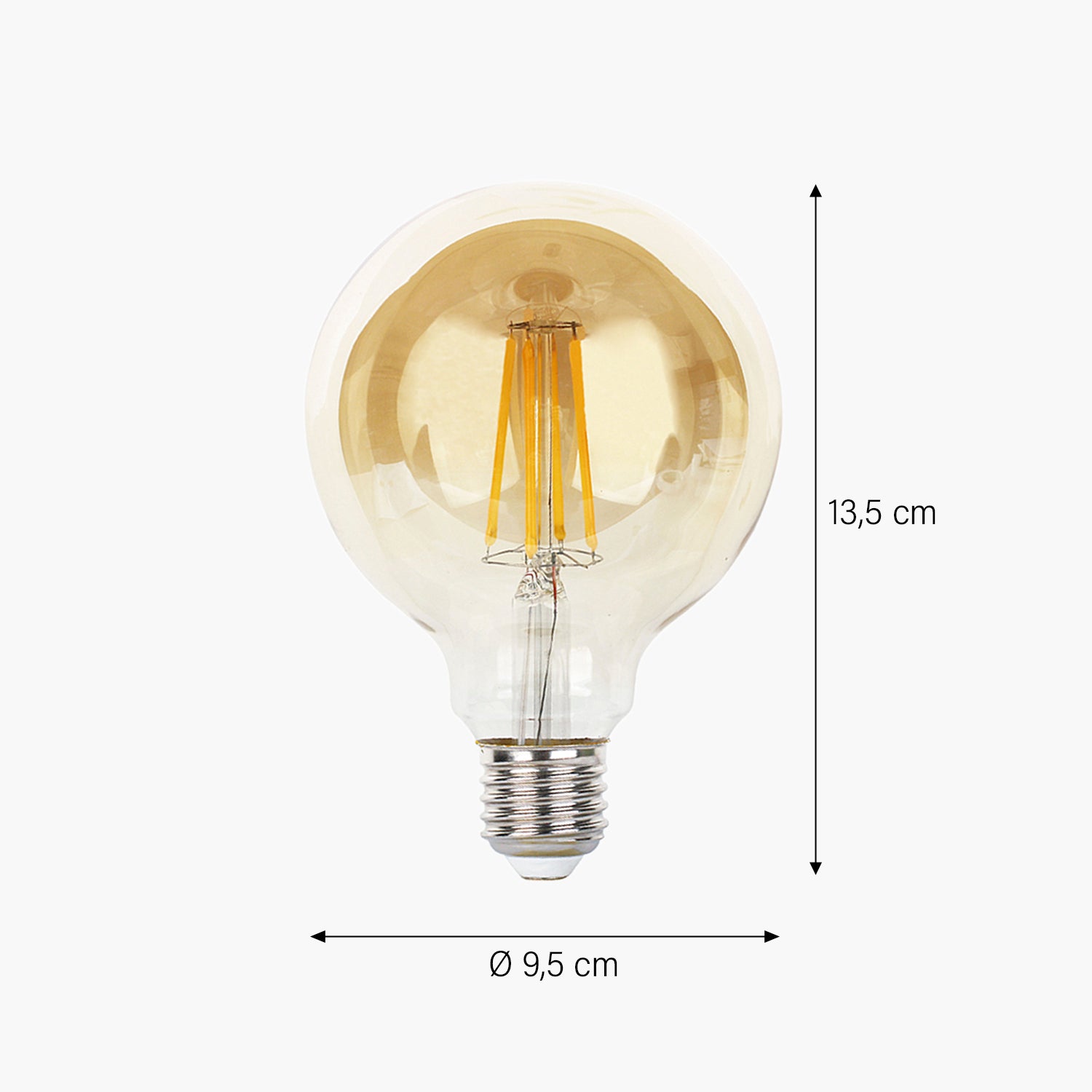 Ampolleta Led Globo Vintage Luz Cálida (E27 6W)