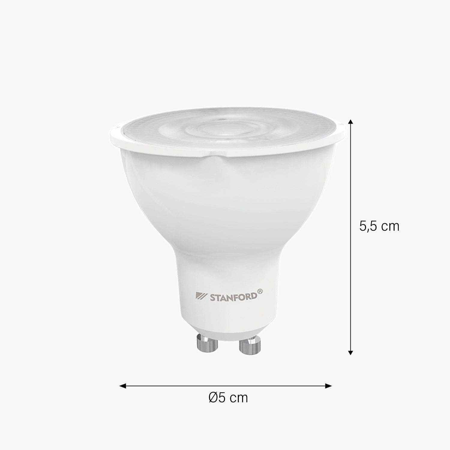 Ampolleta Led Dicroica GU10 Luz Cálida (6W)