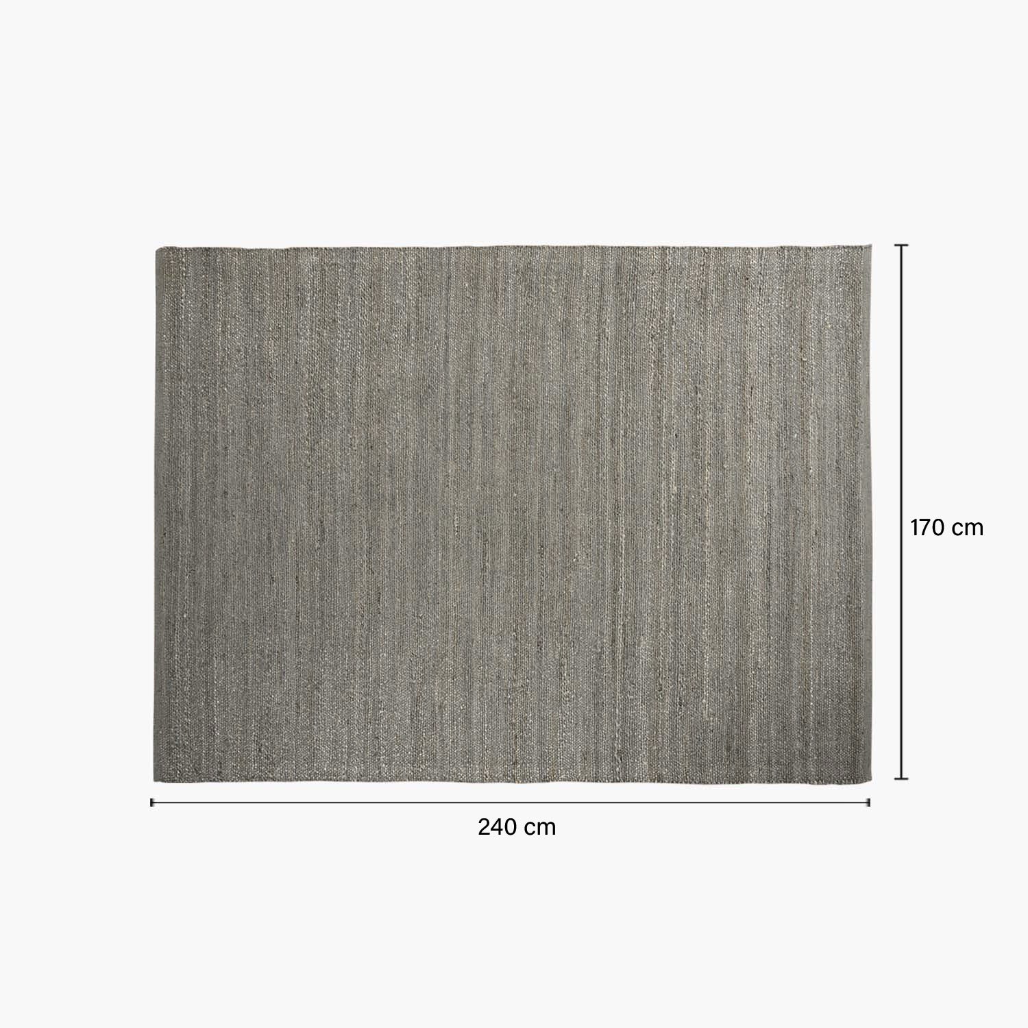 Alfombra Yute Sahara 170x240 Gris oscuro