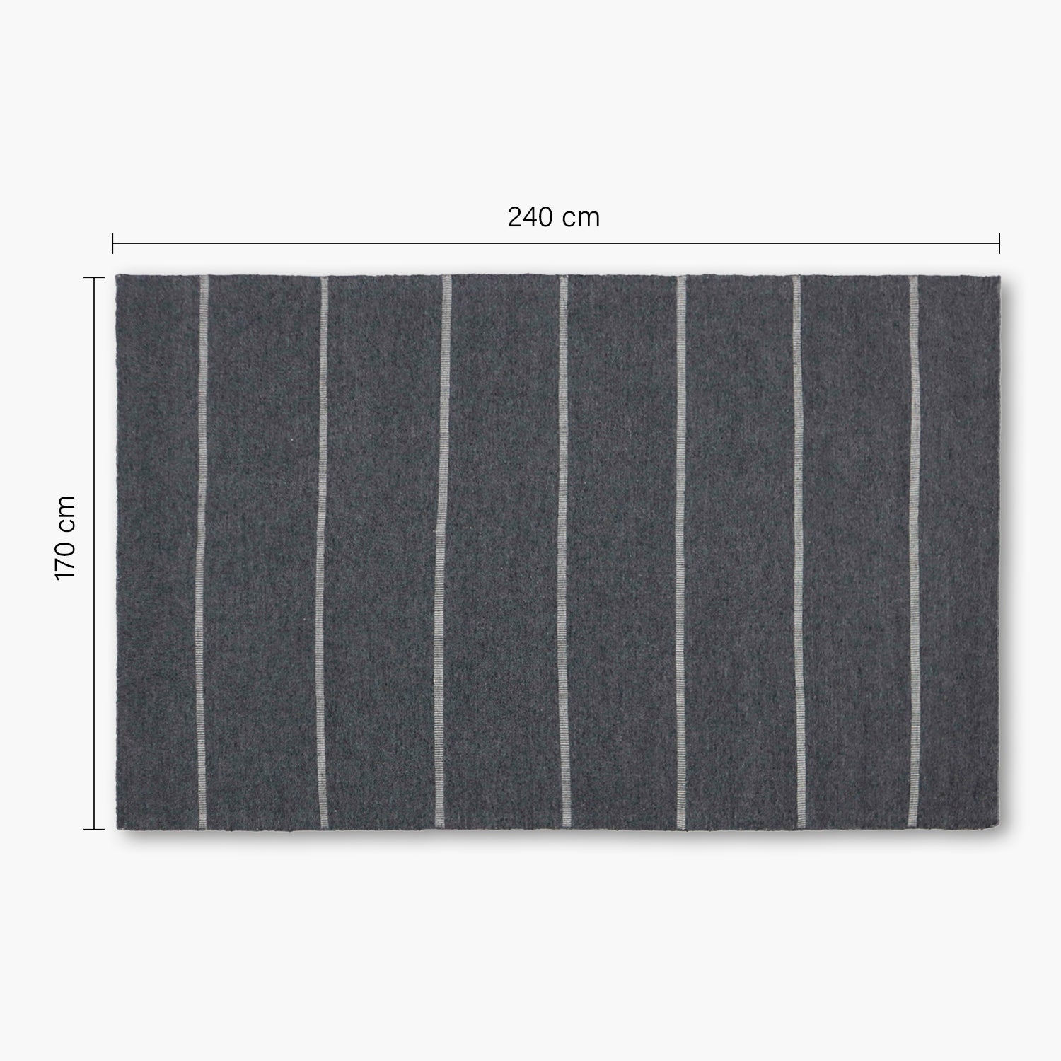 Alfombra Aconcagua 170x240 Gris Oscuro