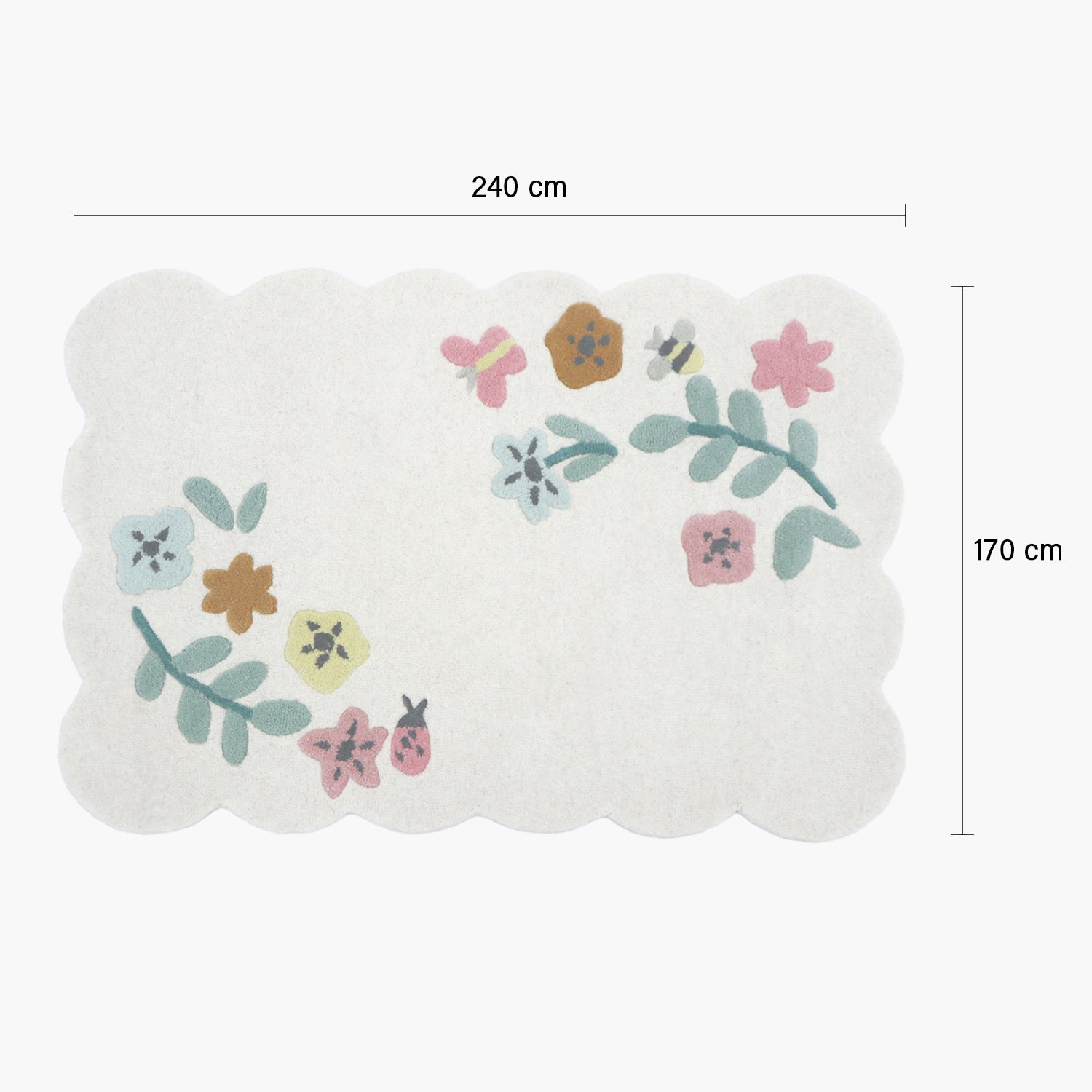 Alfombra Flores 170x240