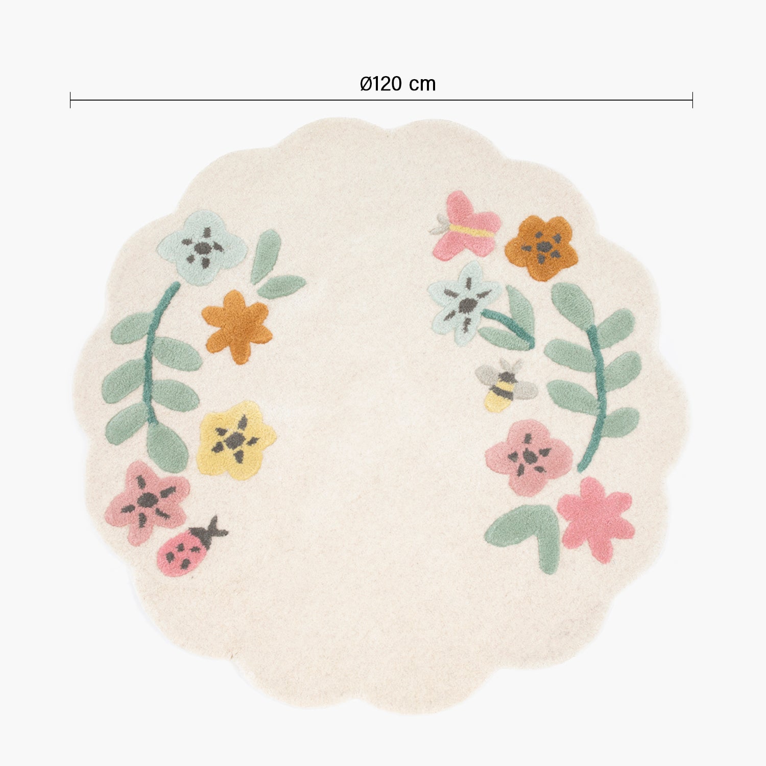 Alfombra Flores Diam 120