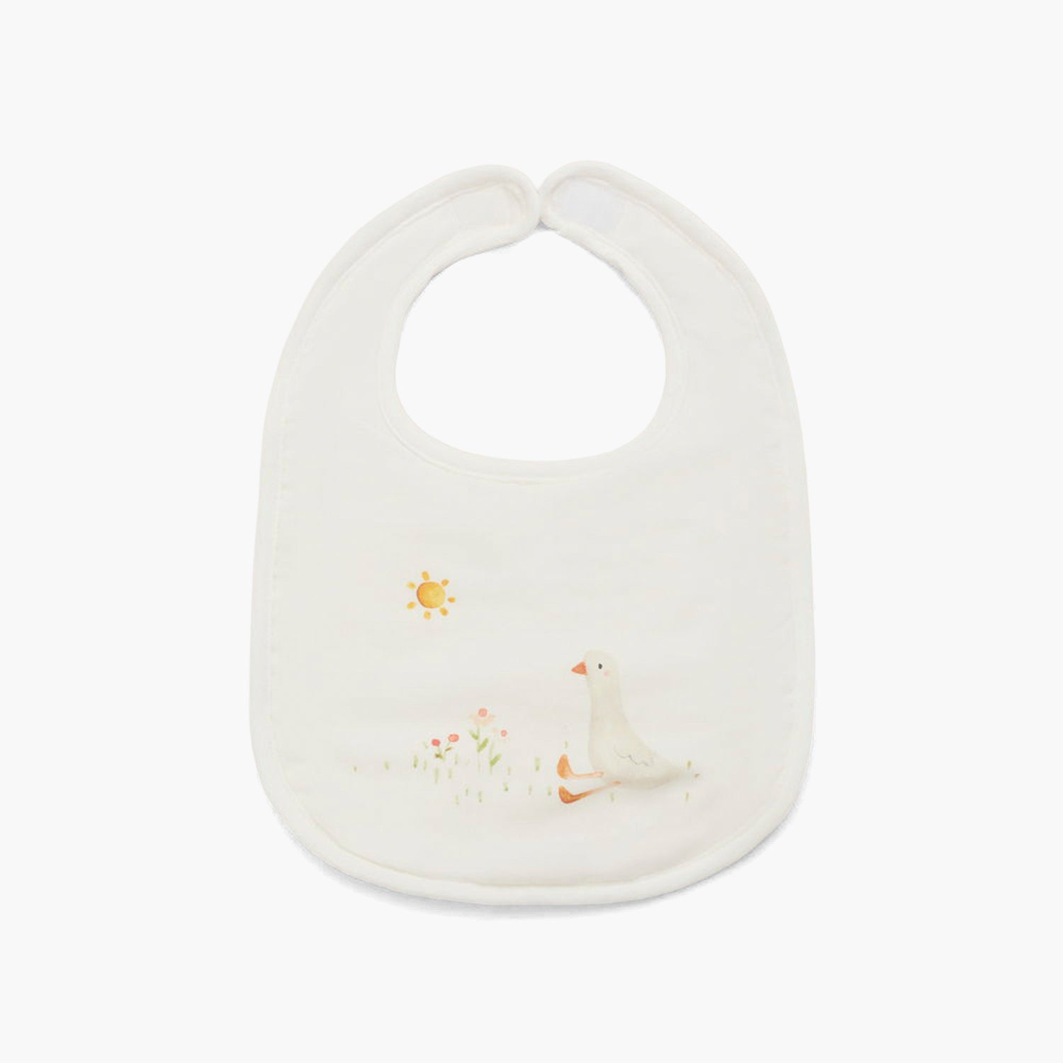 Babero Algodón Conejitos Blanco