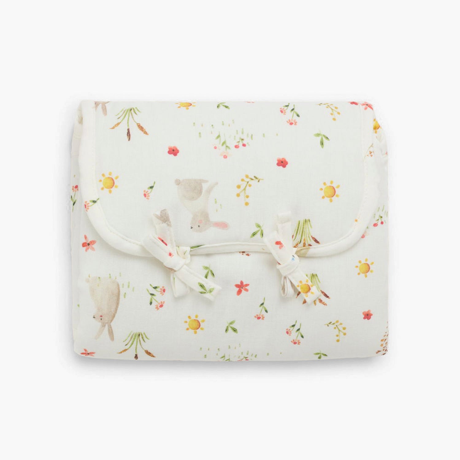 Mudador Portátil Conejitos Blanco