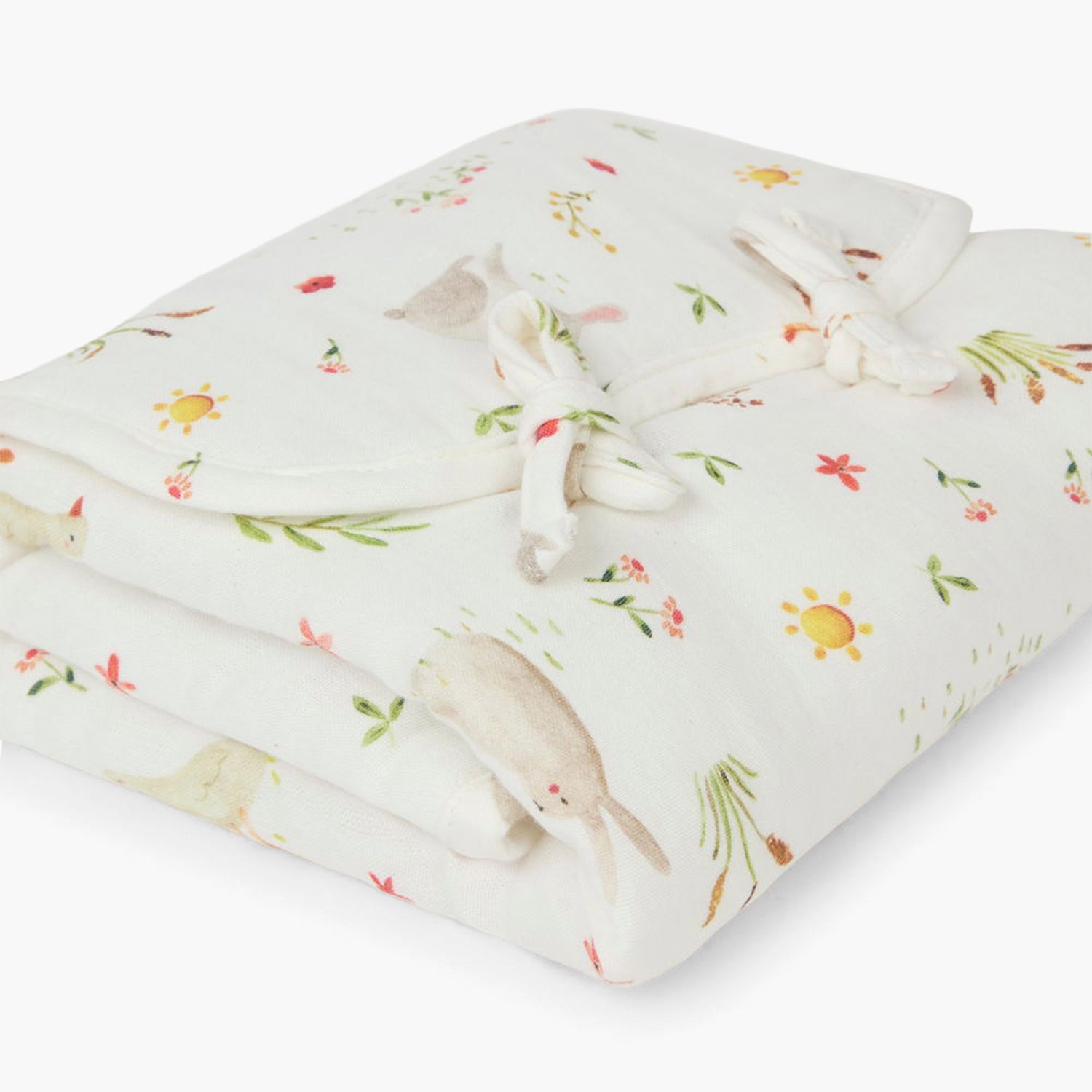 Mudador Portátil Conejitos Blanco