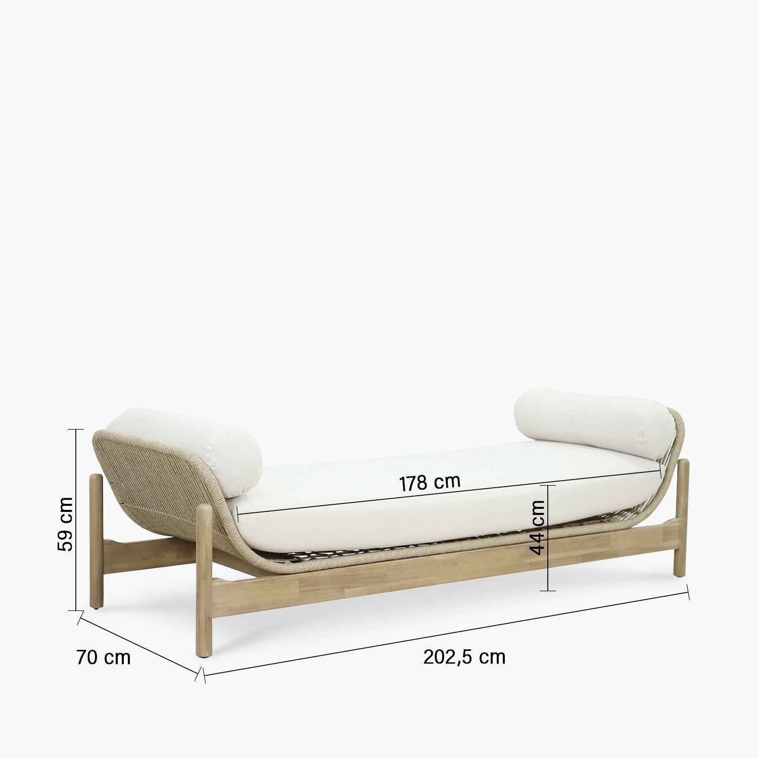 Banqueta Lounge Terraza Pipa Natural