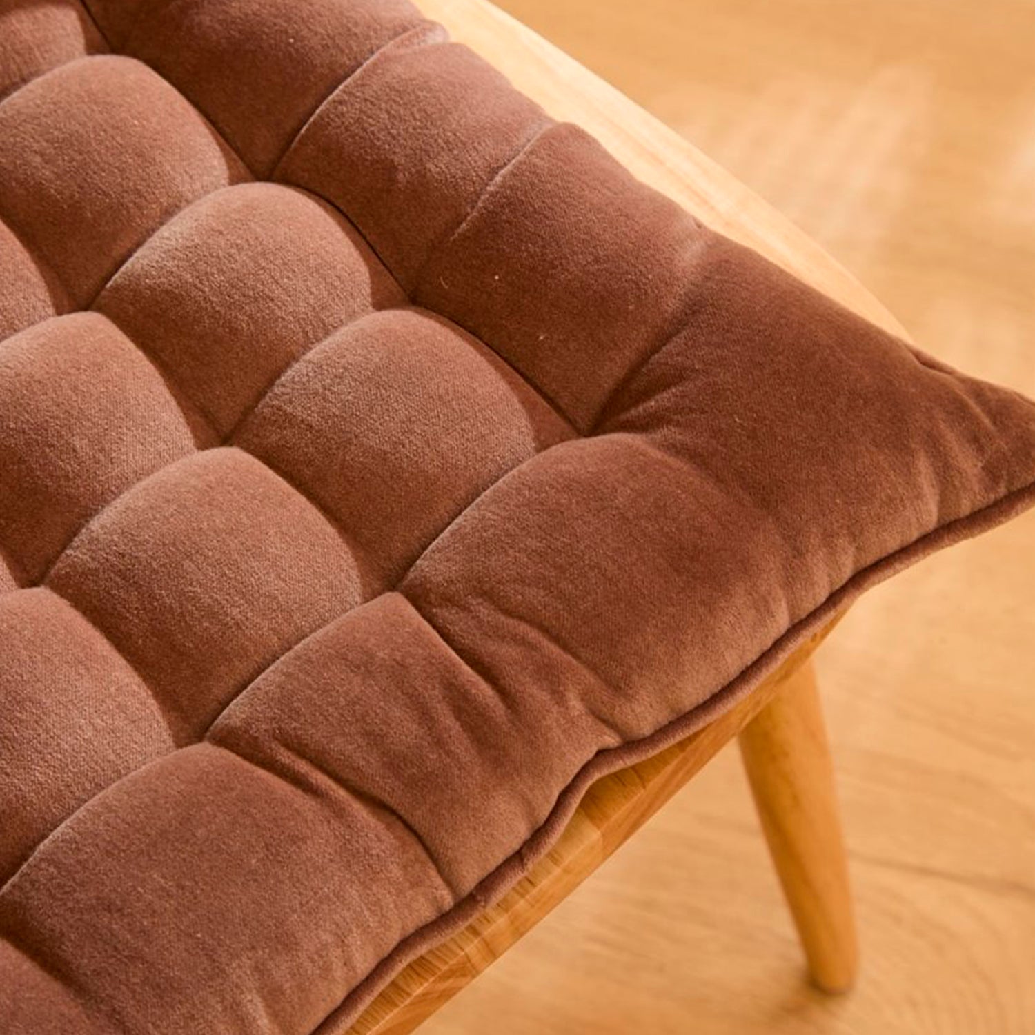 Cojín Velur 40x40 Café