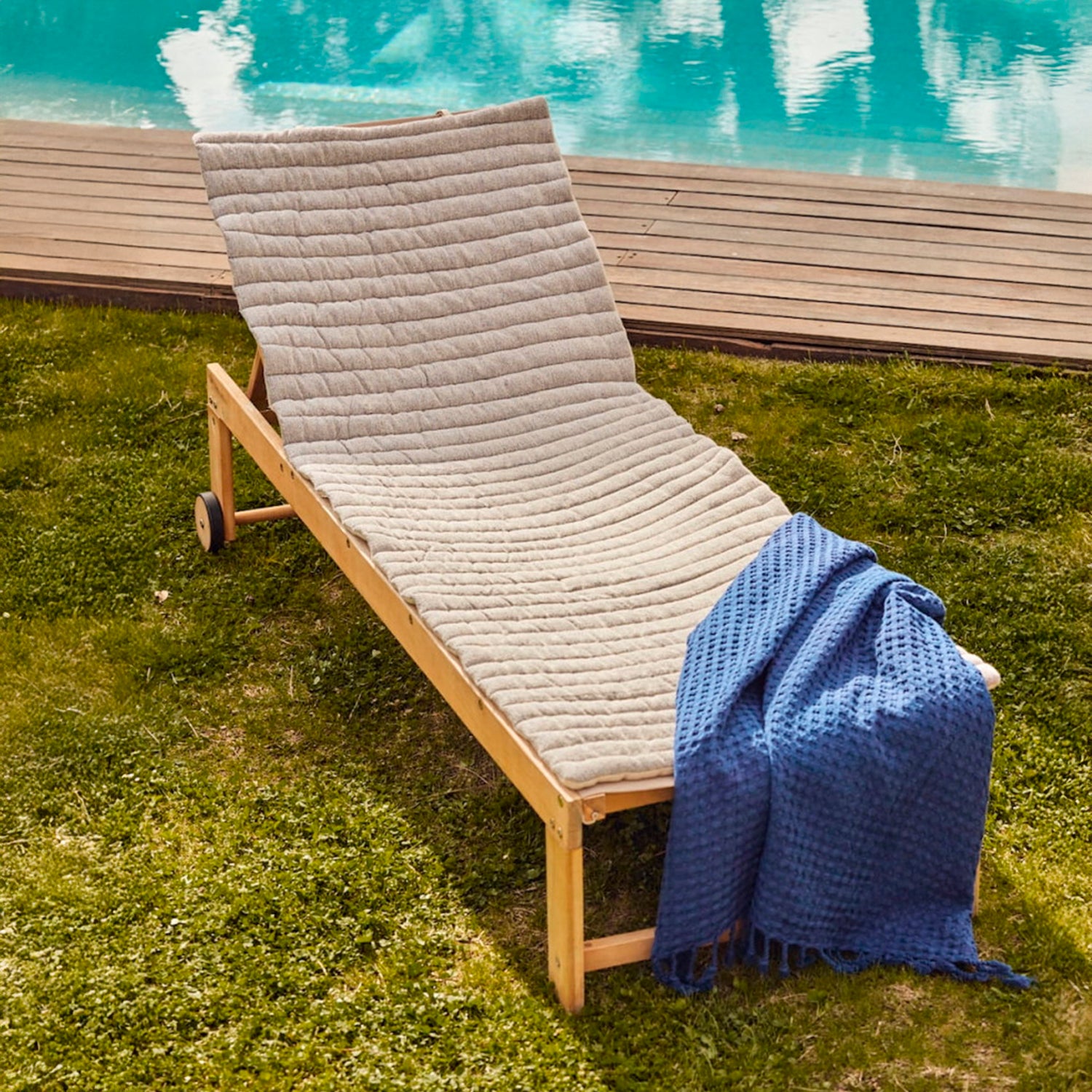 Cojín de Reposera Bari Azul 60x175x2