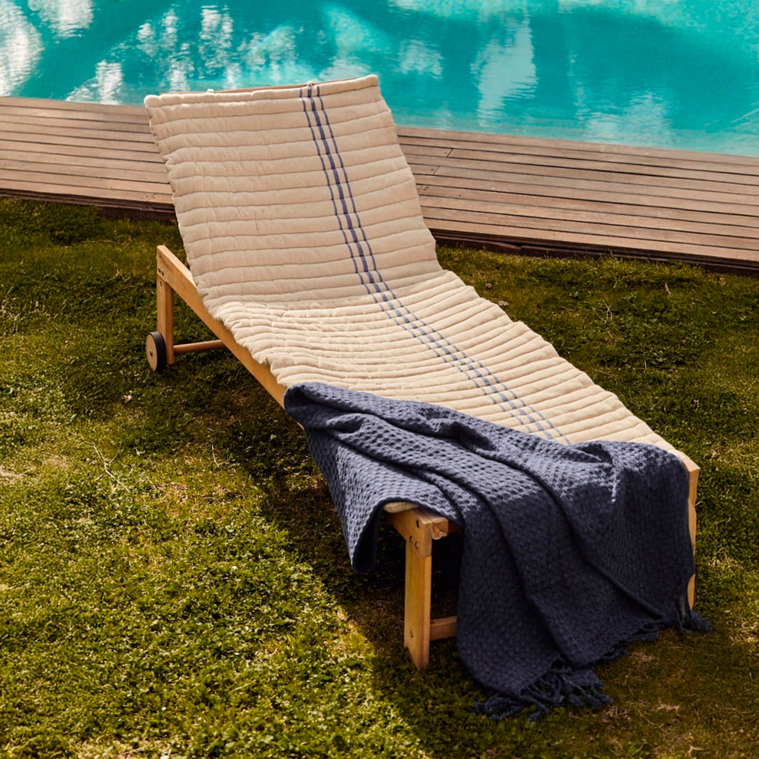 Cojín de Reposera Bari Azul 60x175x2