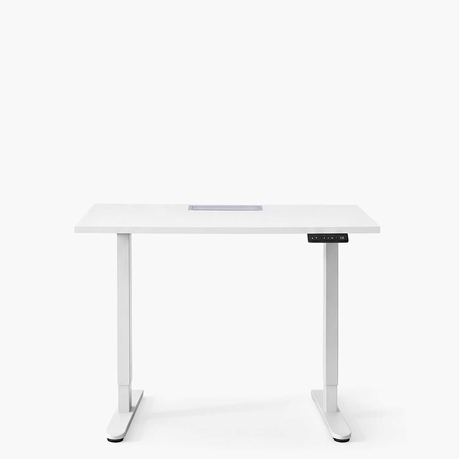 Escritorio Cosmo 120x60 Eléctrico Dual Lite con pasacables Blanco/Blanco