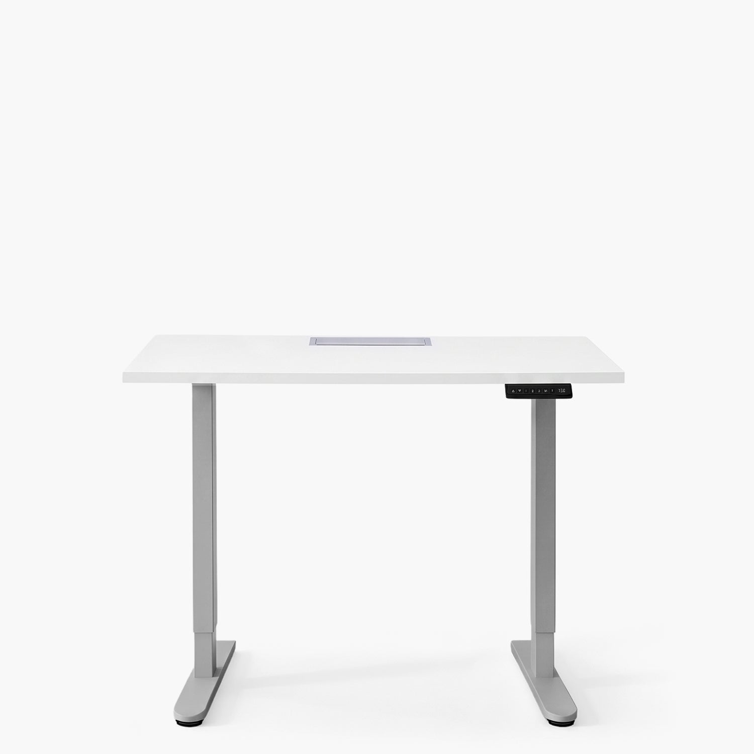 Escritorio Cosmo 120x60 Eléctrico Dual Lite con pasacables Blanco/Gris