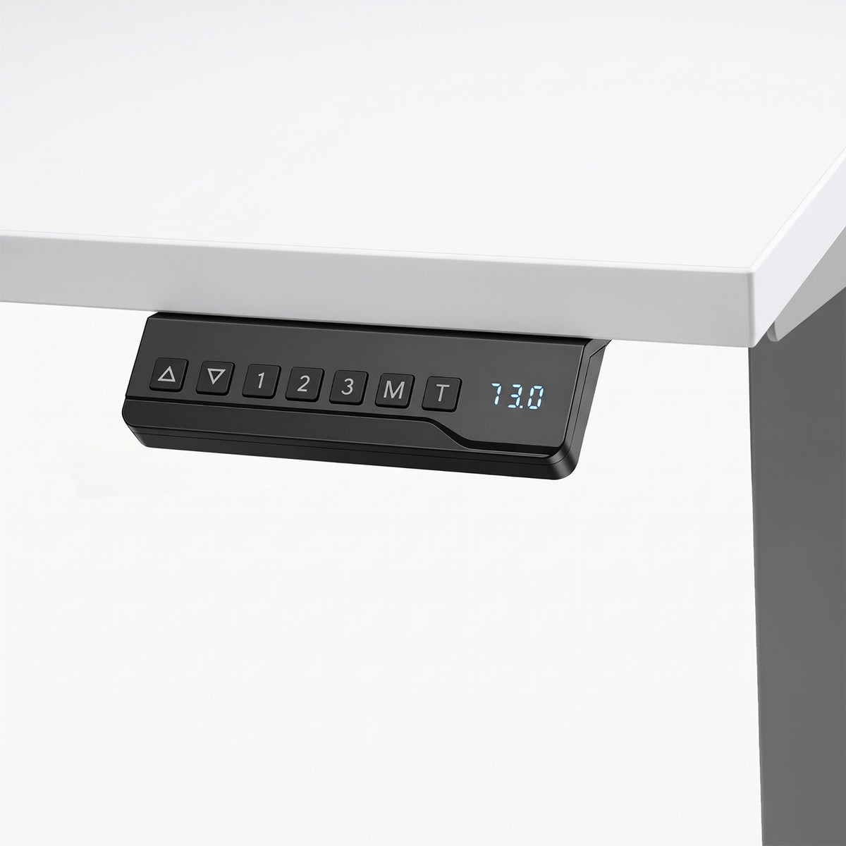 Escritorio Cosmo 120x60 Eléctrico Dual Lite con pasacables Blanco/Gris