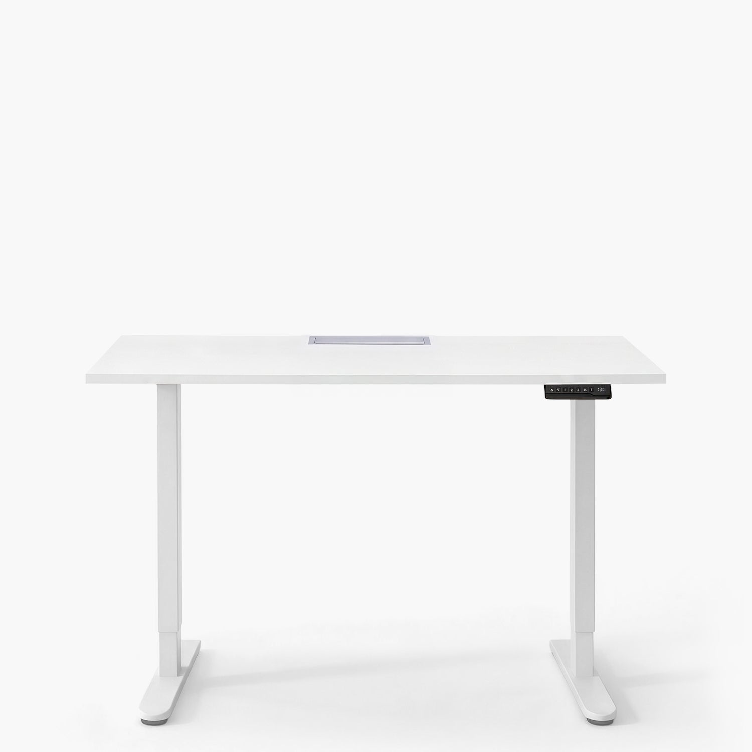 Escritorio Cosmo 140x60 Eléctrico Dual Lite con pasacables Blanco/Blanco