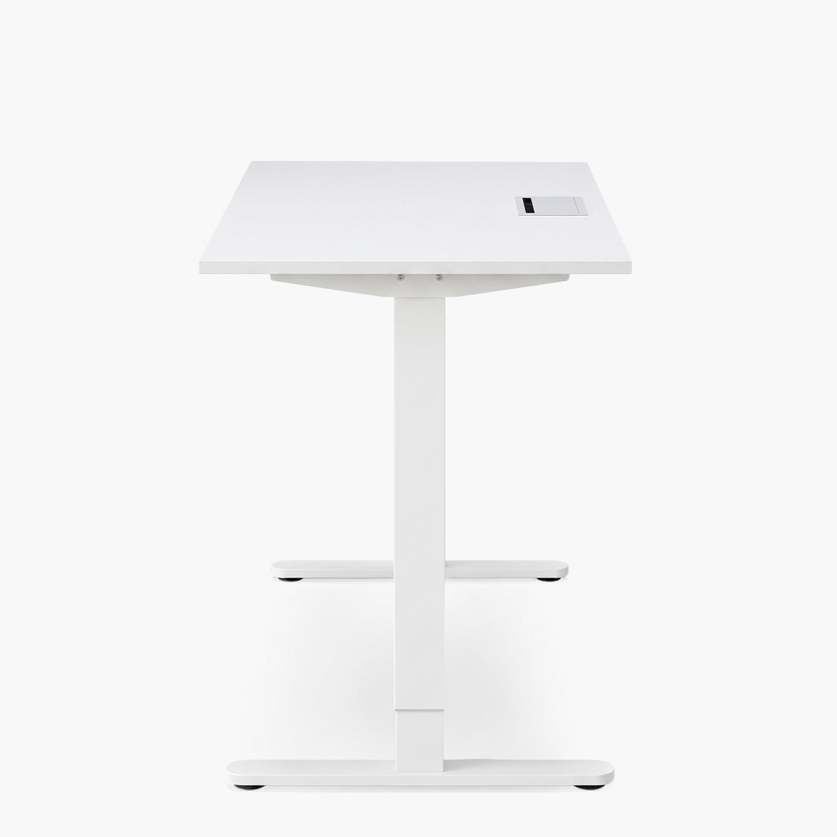 Escritorio Cosmo 140x60 Eléctrico Dual Lite con pasacables Blanco/Blanco