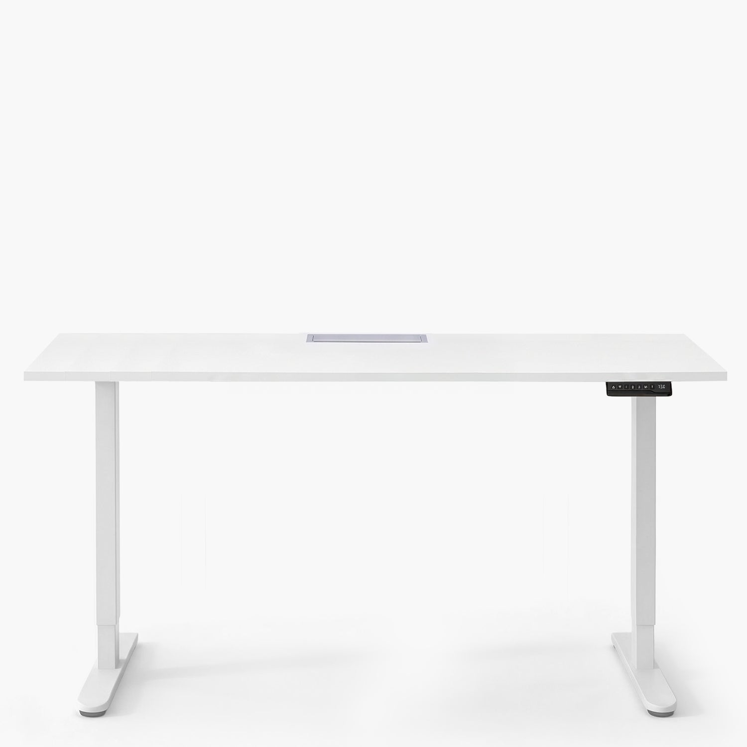 Escritorio Cosmo 180x70 Eléctrico Dual Lite con pasacables Blanco/Blanco