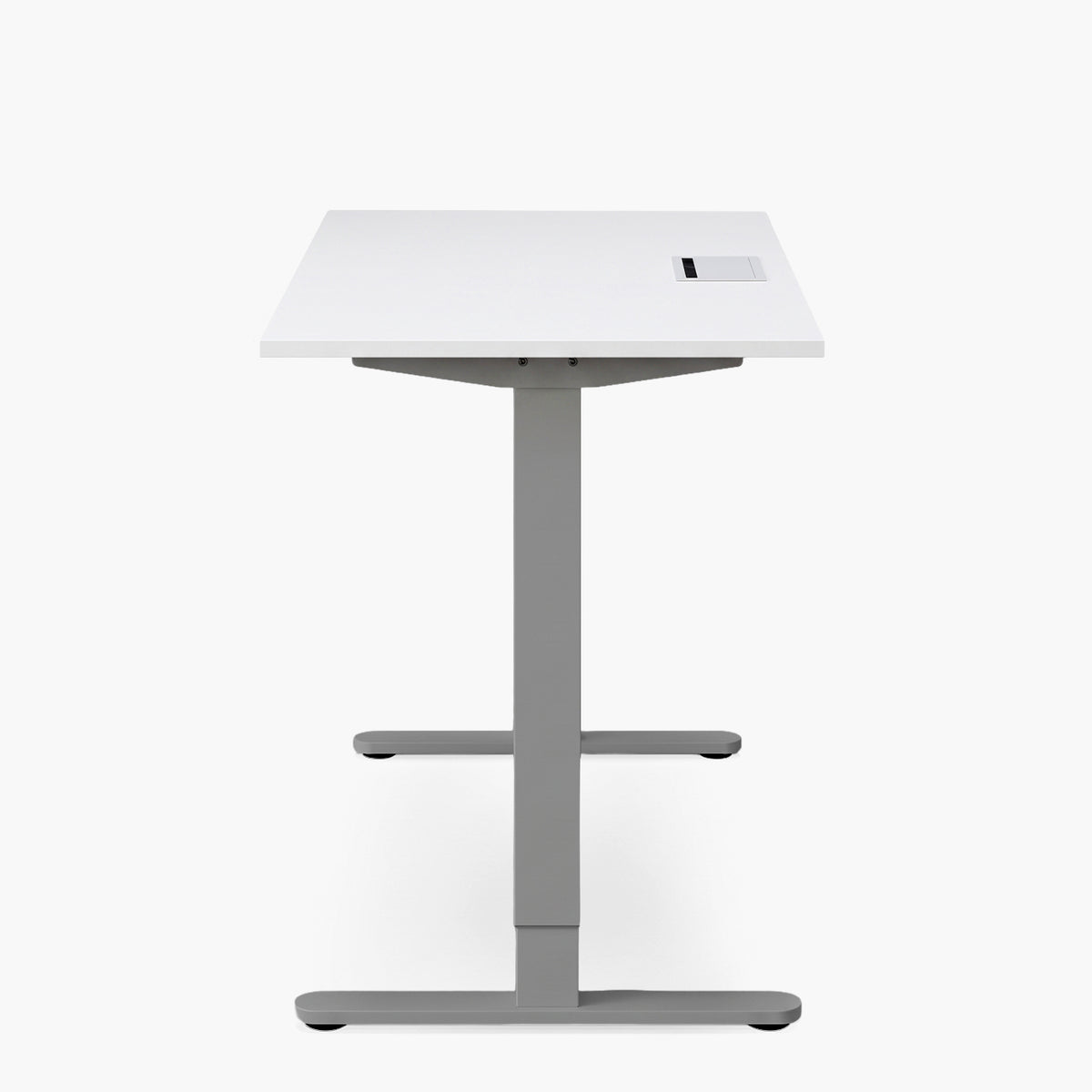 Escritorio Cosmo 180x70 Eléctrico Dual Lite con pasacables Blanco/Gris