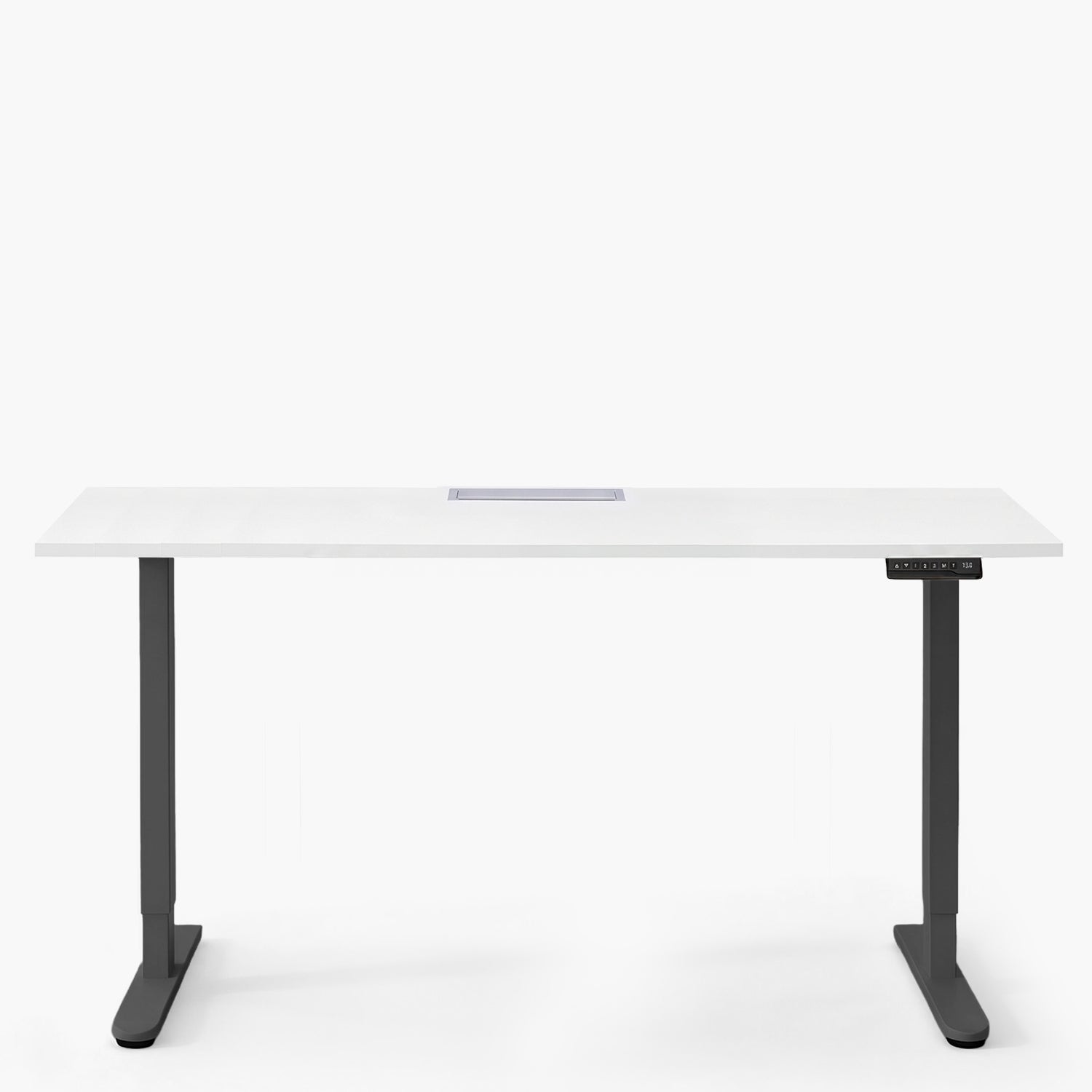 Escritorio Cosmo 180x70 Eléctrico Dual Lite con pasacables Blanco/Negro