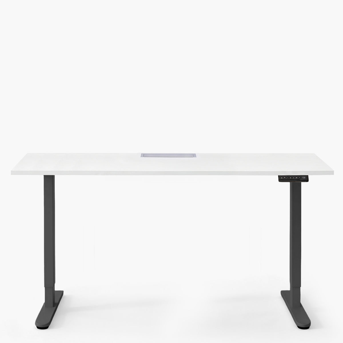 Escritorio Cosmo 180x70 Eléctrico Dual Lite con pasacables Blanco/Negro