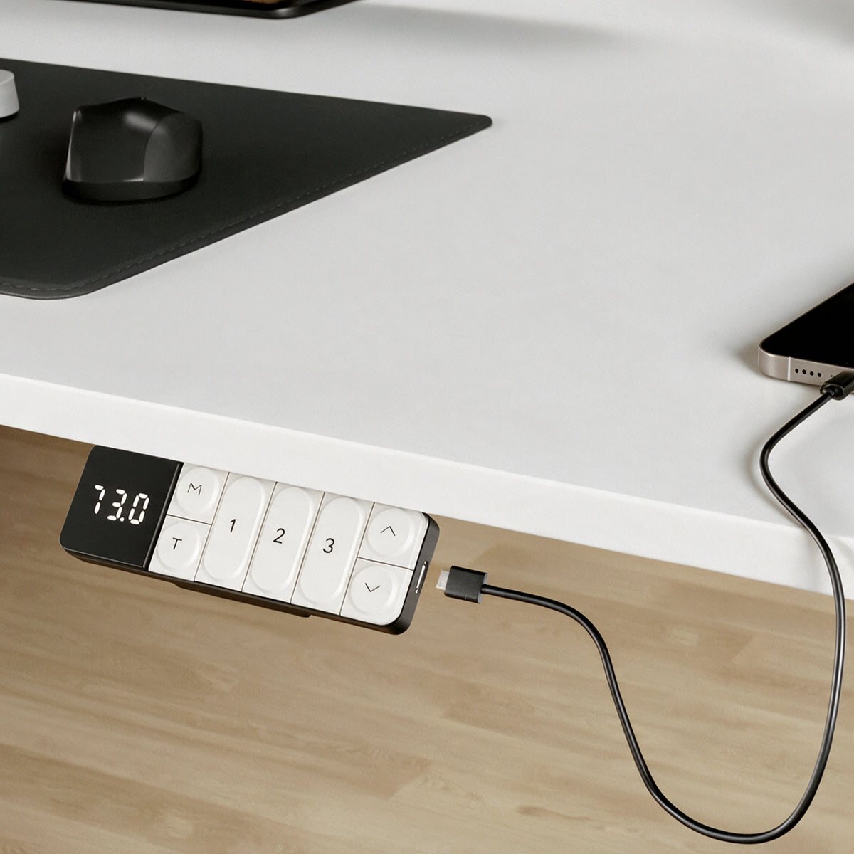 Escritorio Cosmo 180x70 Eléctrico Dual Pro Blanco/Blanco