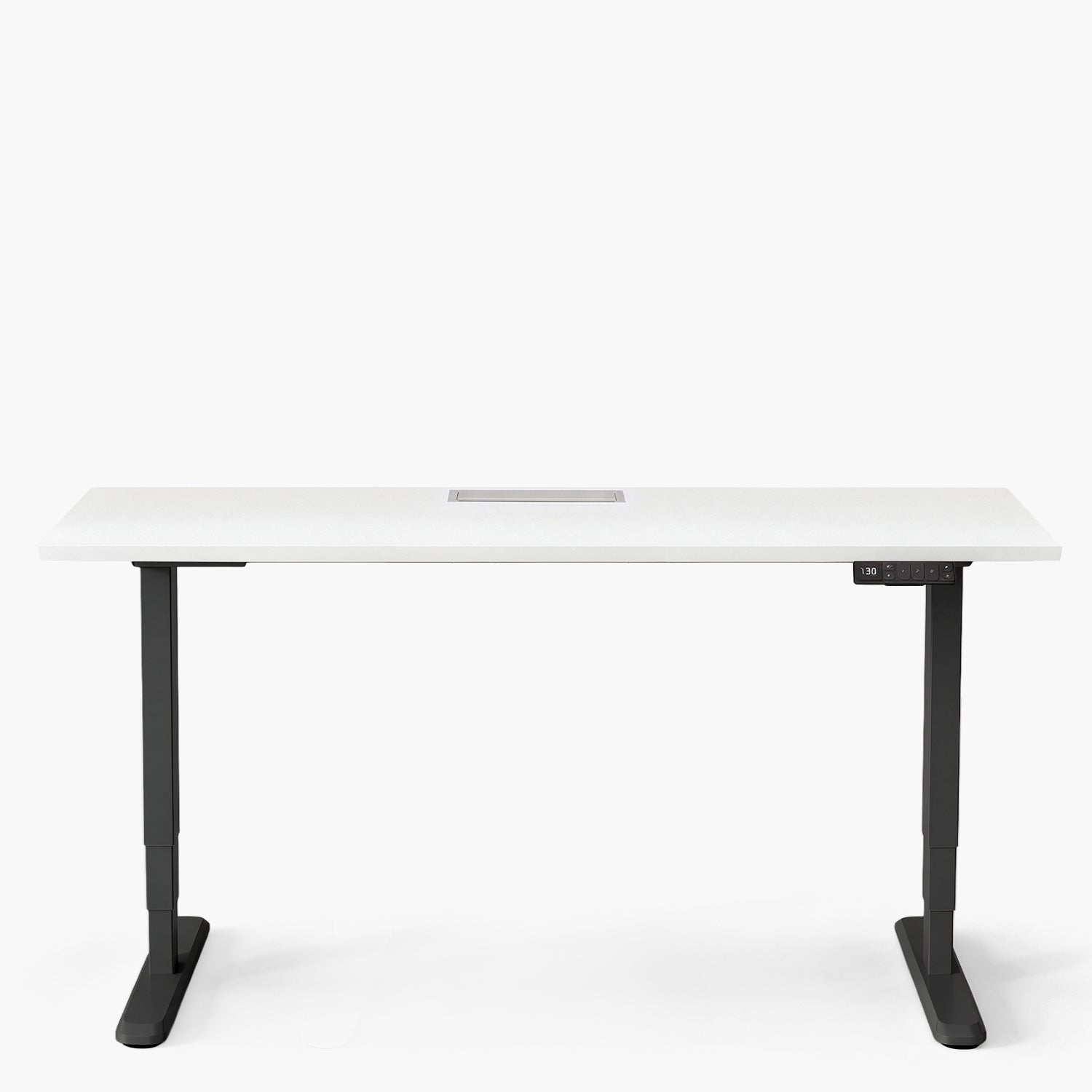 Escritorio Cosmo 180x70 Eléctrico Dual Pro con pasacables Blanco/Negro