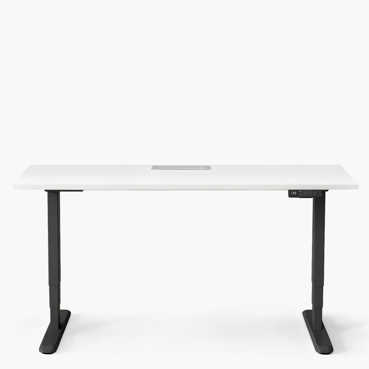 Escritorio Cosmo 180x70 Eléctrico Dual Pro con pasacables Blanco/Negro