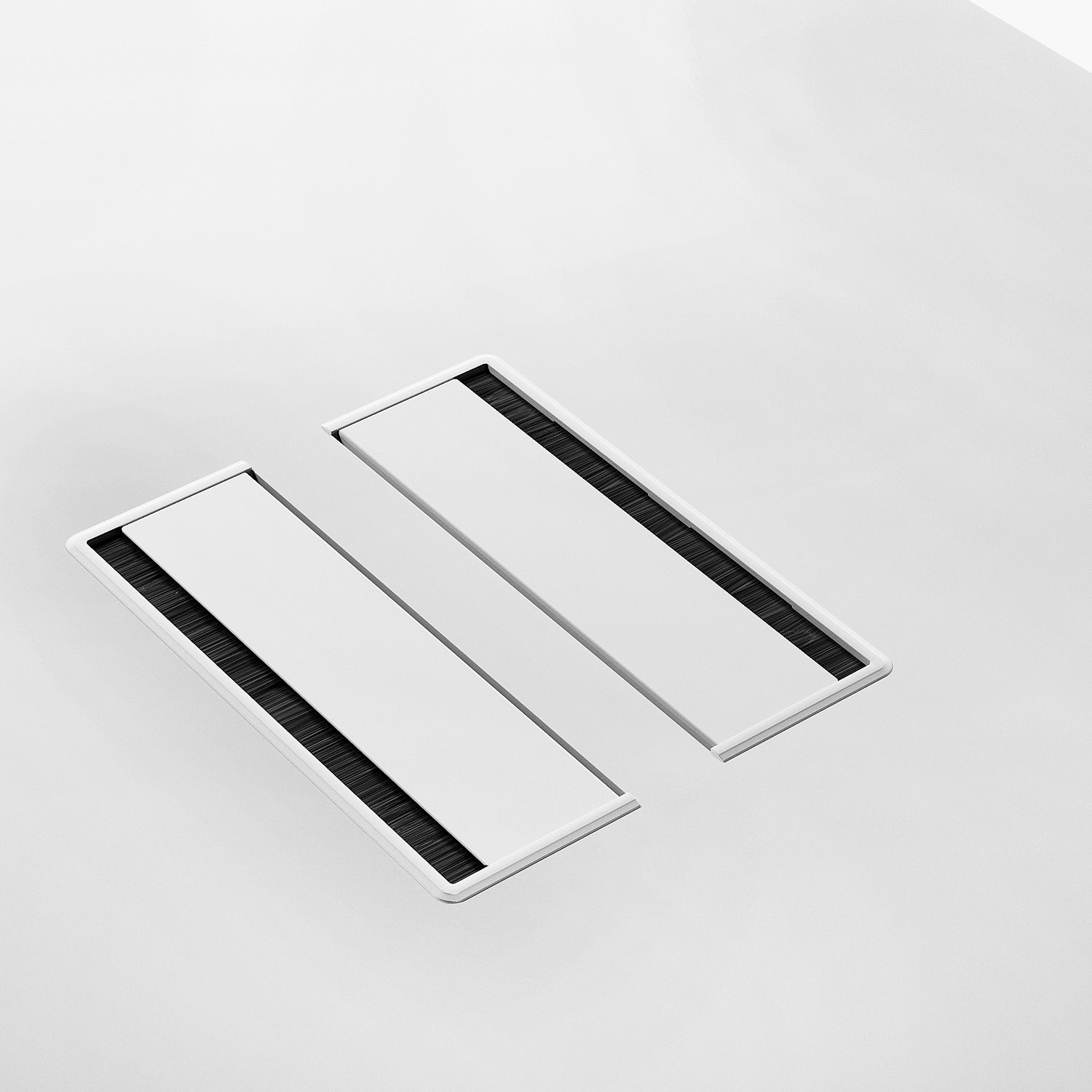 Escritorio Space con pasacables 140 Bench Blanco/Blanco 4 pers