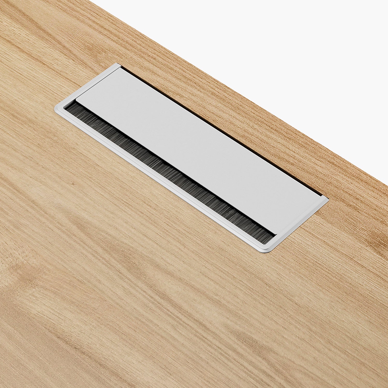 Escritorio Space con pasacables 140 Bench Lineal Natura/Blanco 2 pers