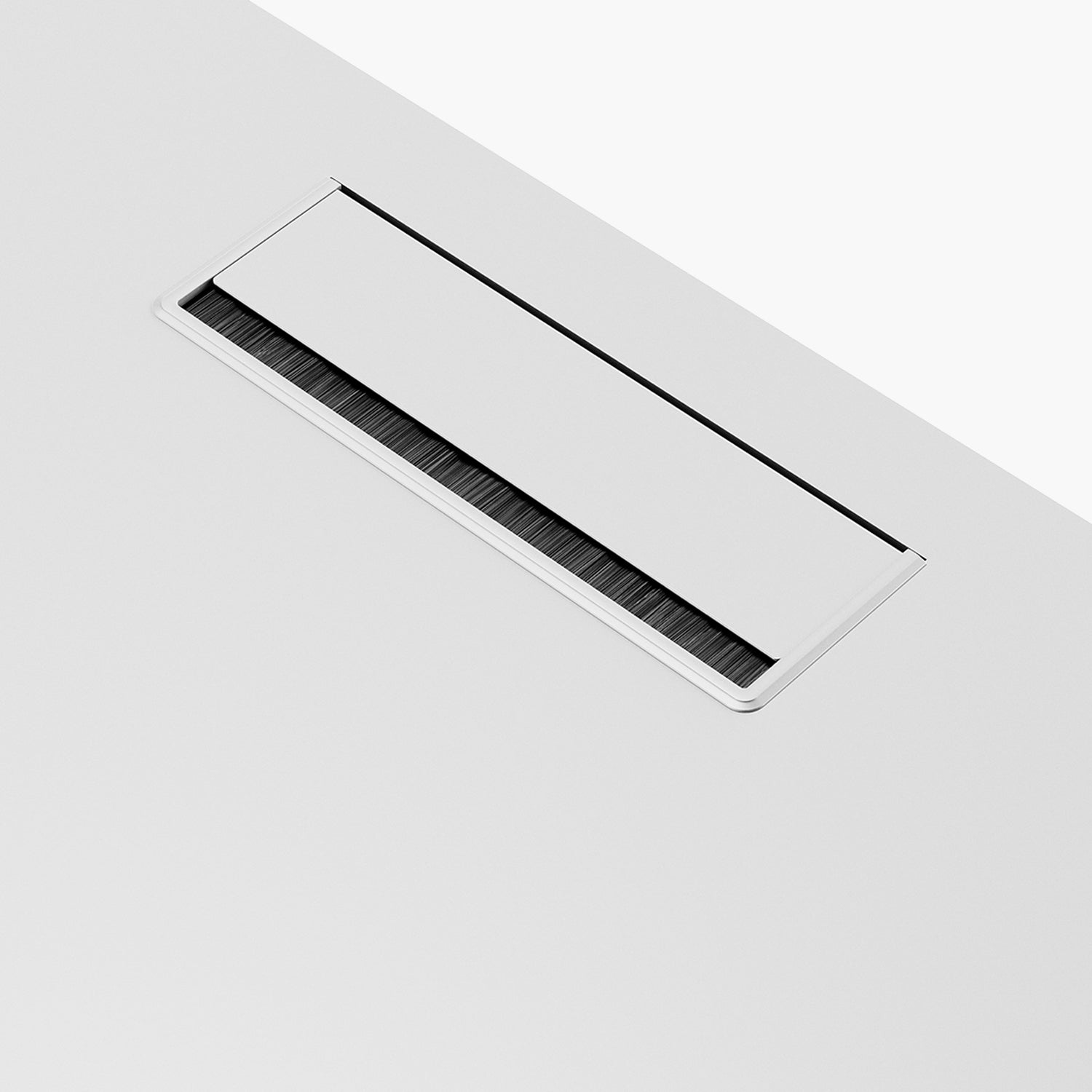 Escritorio Space con pasacables 140 Bench Lineal Blanco/Blanco 2 pers