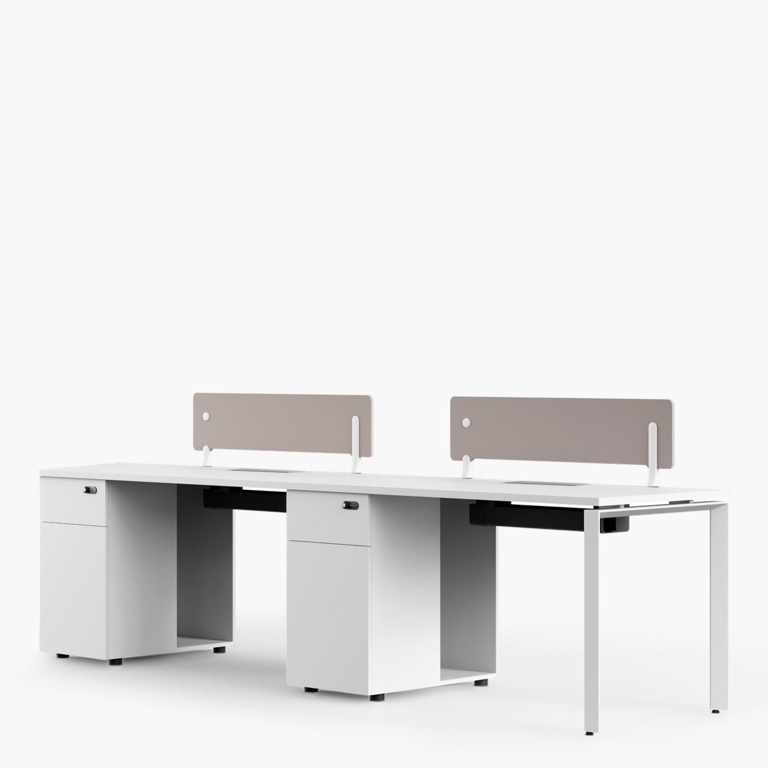 Escritorio Nova 120 Bench Lineal Blanco/Blanco