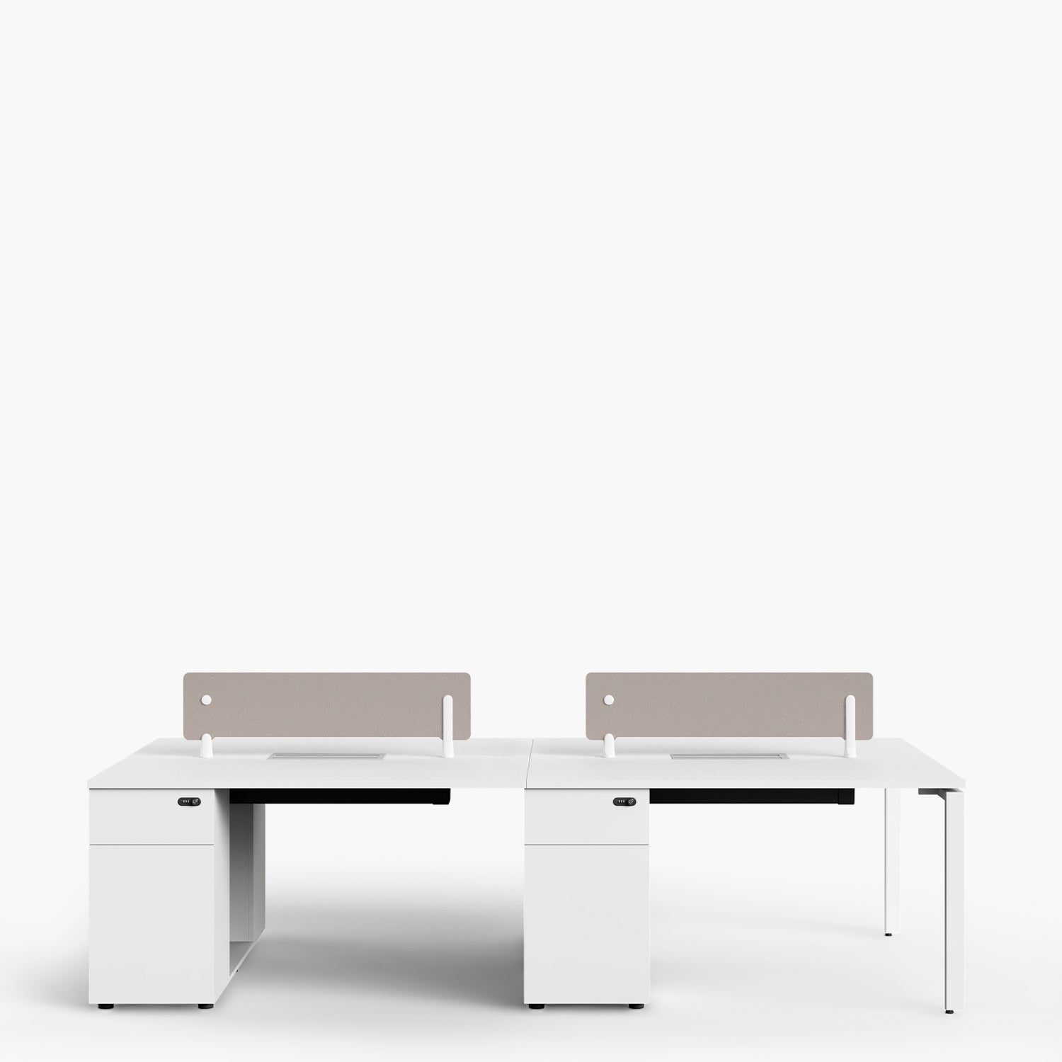 Escritorio Nova Extensión 120 Bench 2 pers Blanco/Blanco