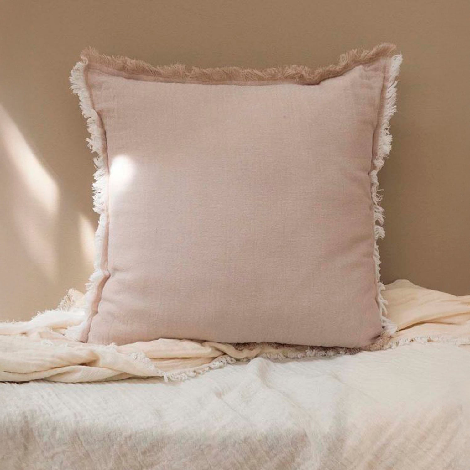 Funda Cojin Algodon Layer 45X45 Taupe