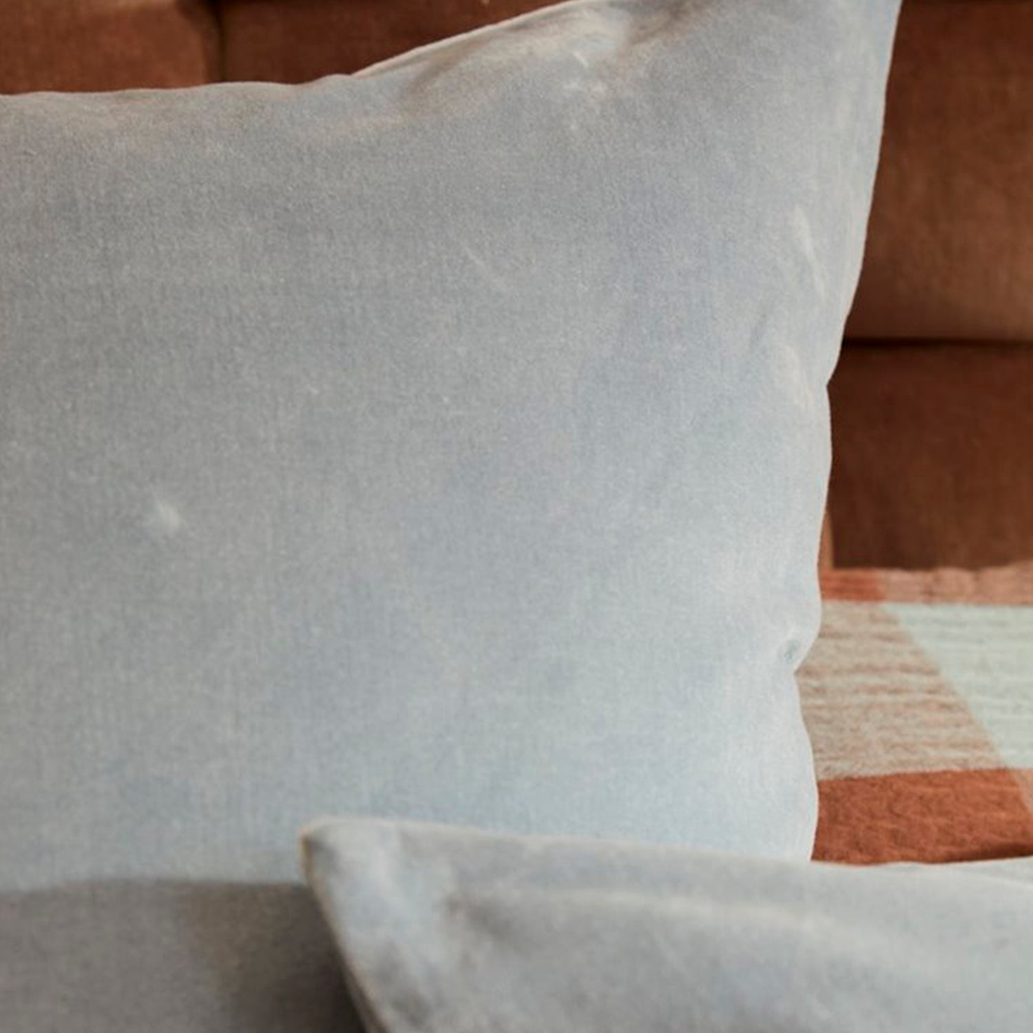 Funda Cojín Velur 45x45 Azul