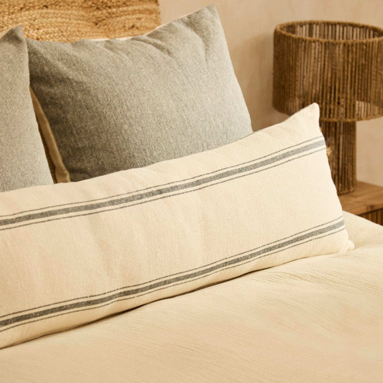 Funda Cojín Bari 35x110 Gris Oscuro