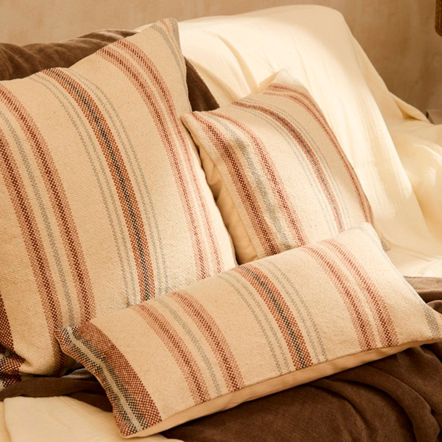 Funda Cojín Perú 45x45 Tierra