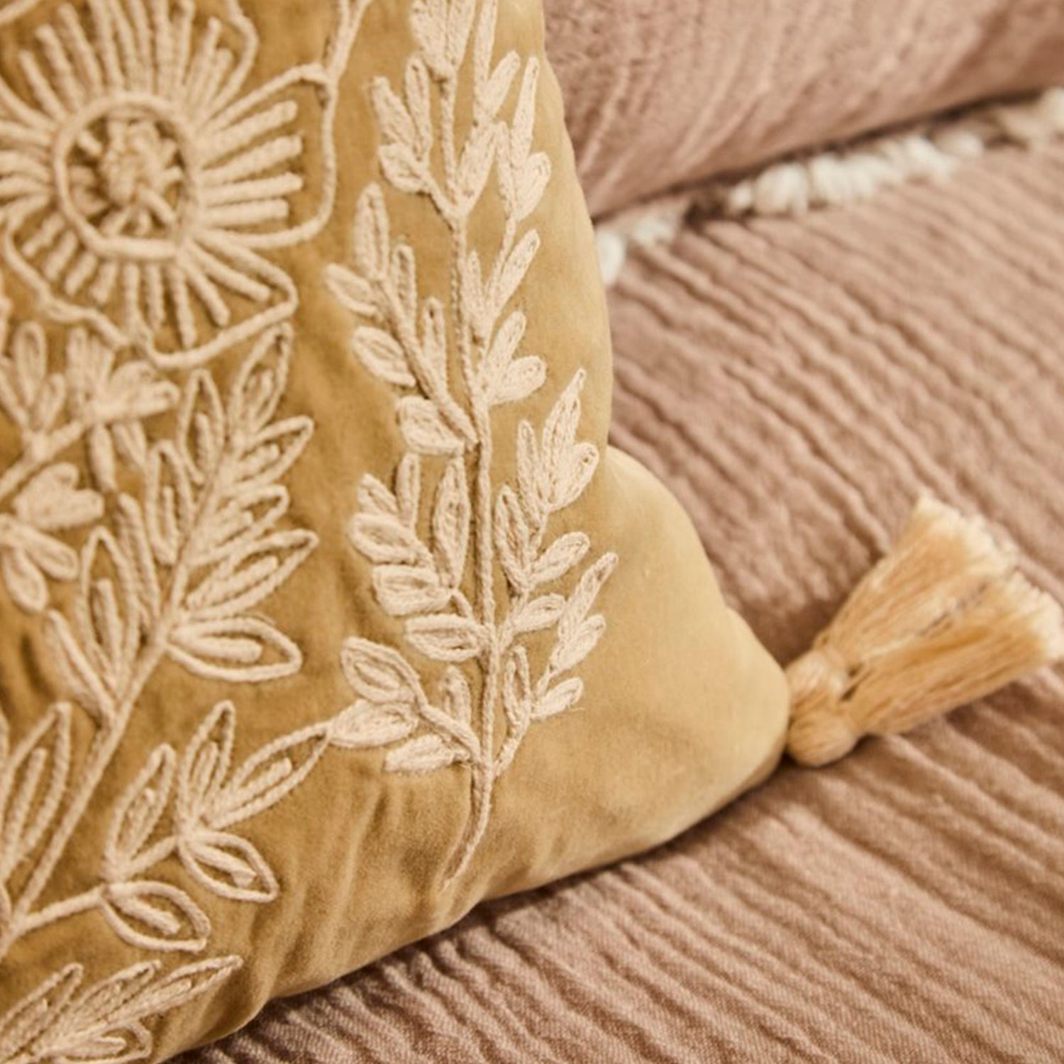 Funda Cojín Sakura 45x45 Crudo