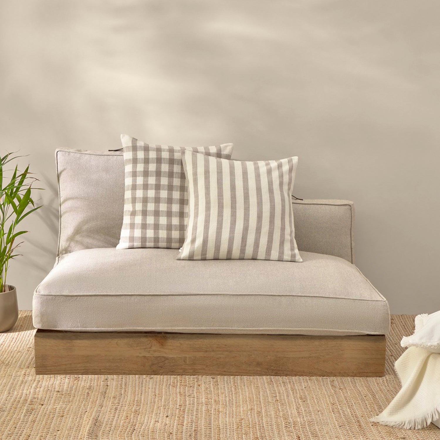 Funda Cojín Trichi 120x60 Gris