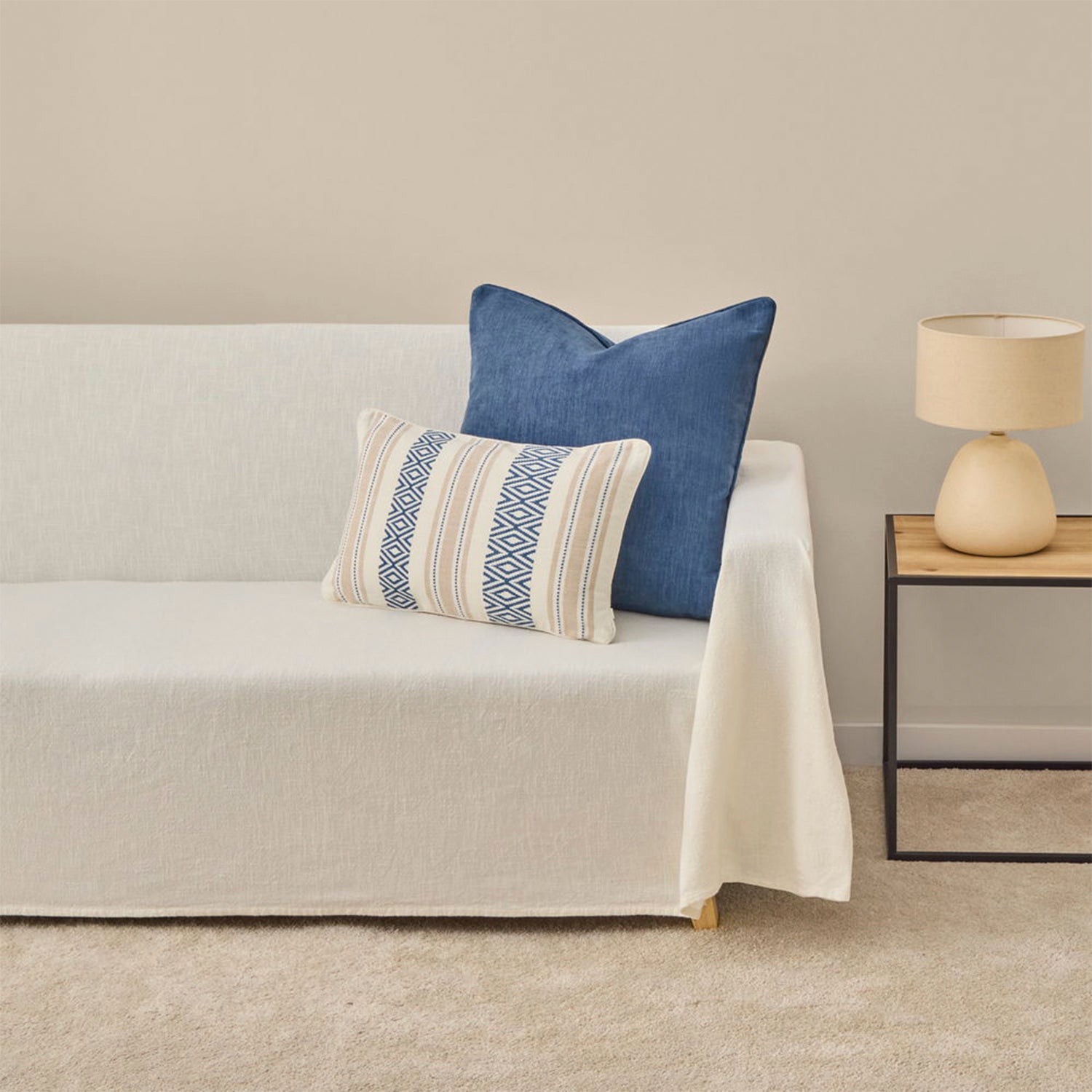 Colcha Soliso 180x280 Crudo (Cama 1,5 Plazas)