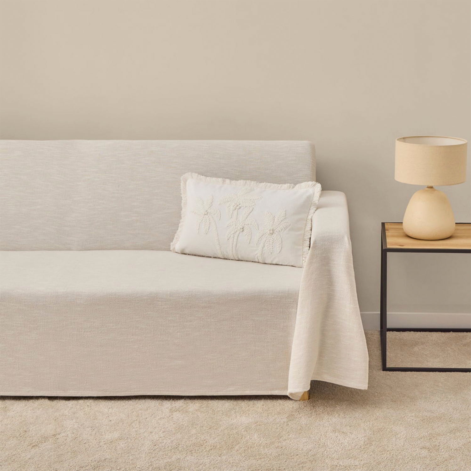 Colcha Soliso 180x280 Beige (Cama 1,5 Plazas)
