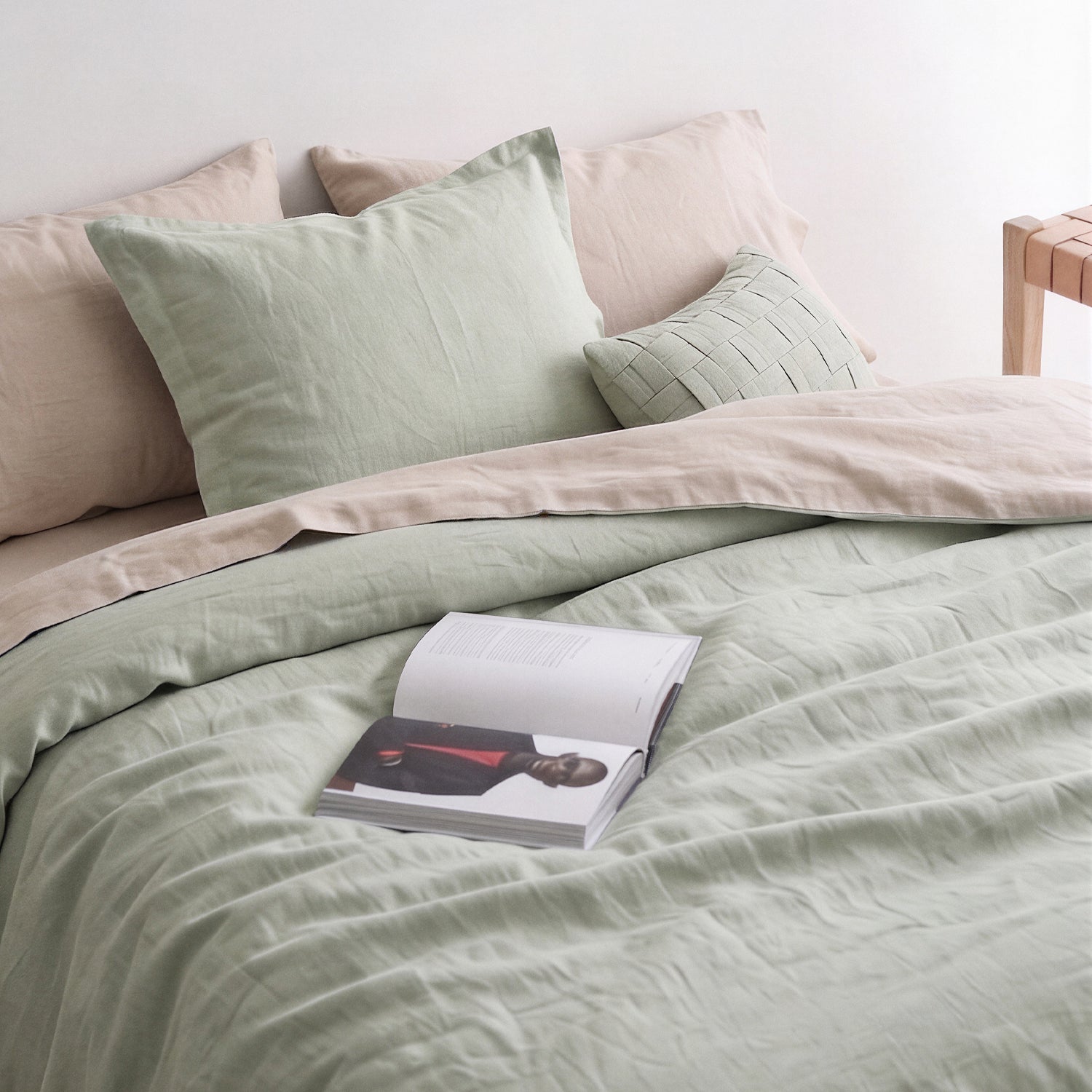 Funda Plumón Linlov 240x260 Menta (Cama Queen o King)