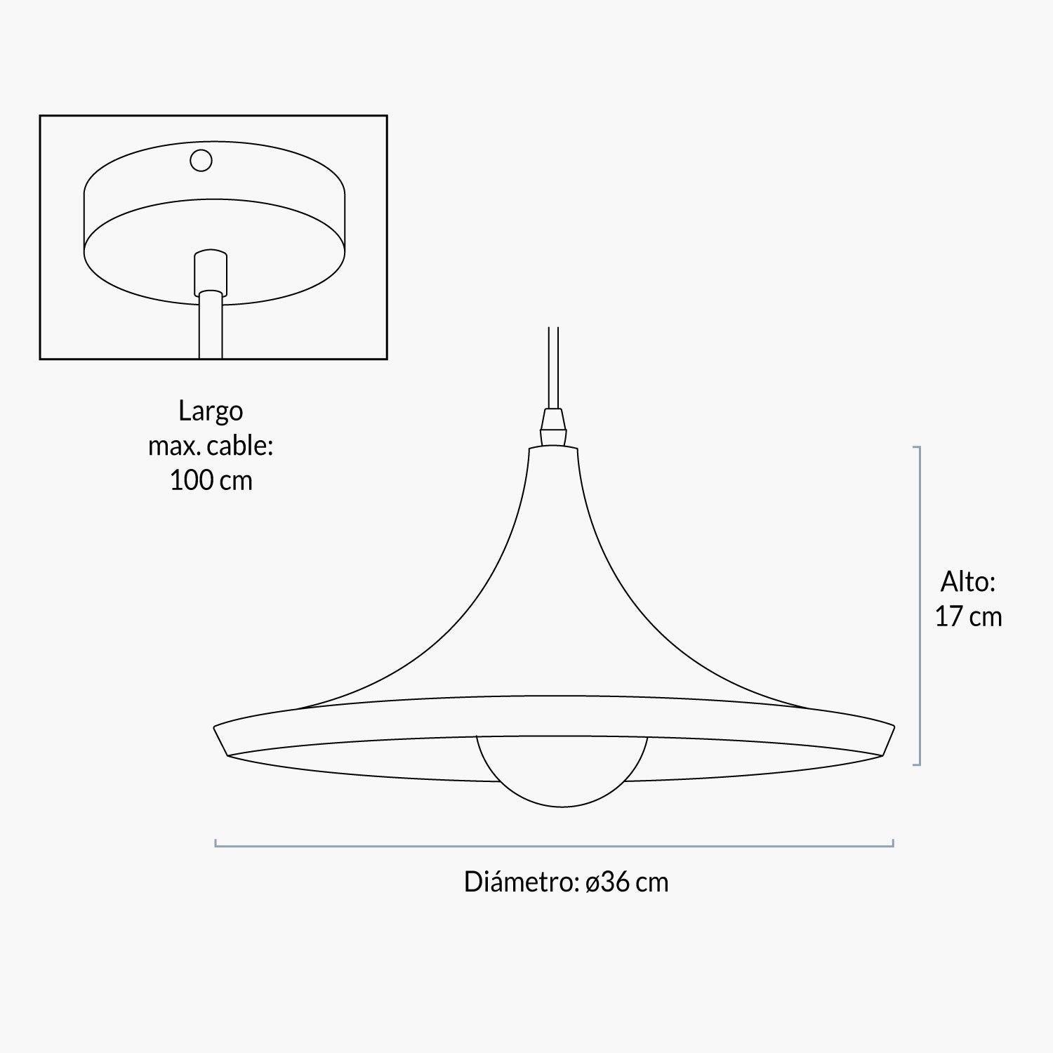 Lámpara de Colgar Beat Shade Wide (Réplica)