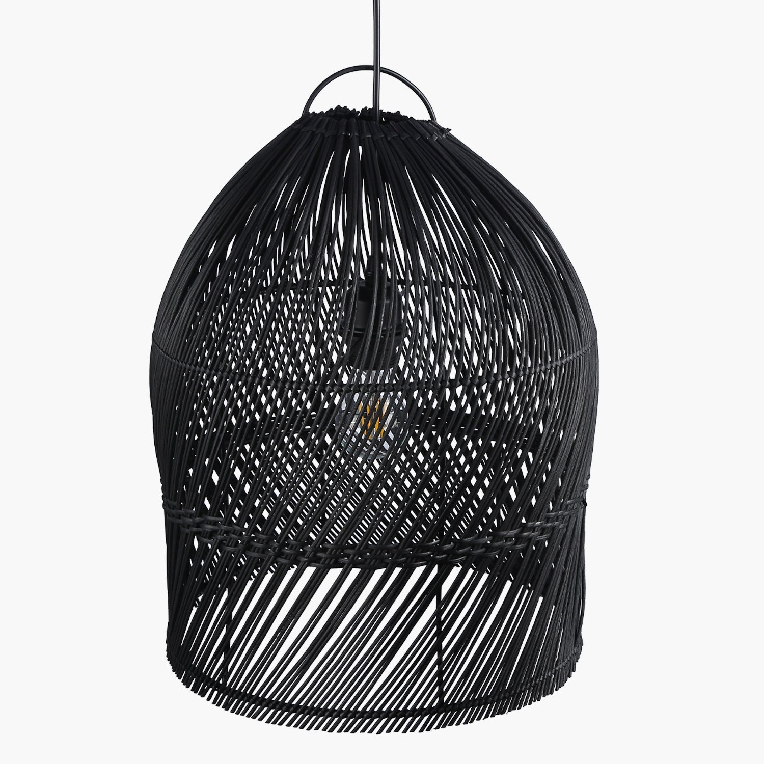 Lámpara de Colgar Bali Rattan Negro