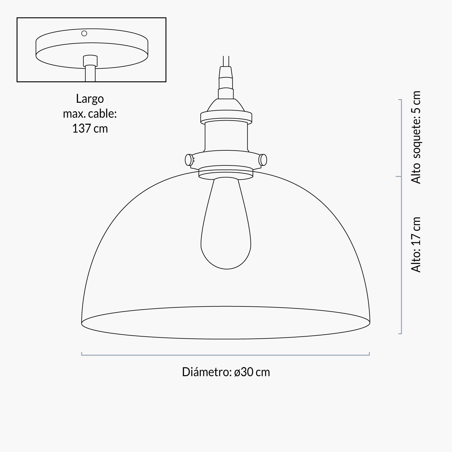 Lampara de colgar Domo