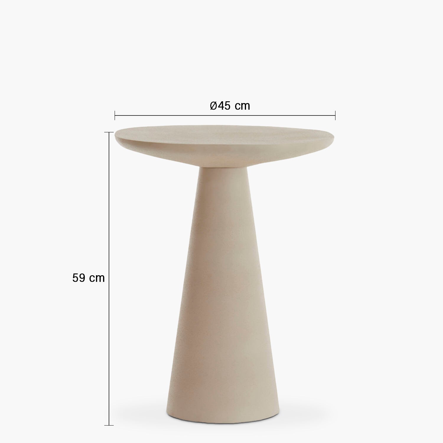 Mesa Lateral Abala Alta Crema