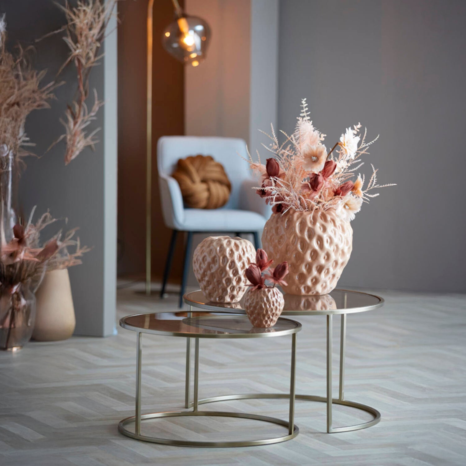 Mesas Anidadas Duarte Dorado