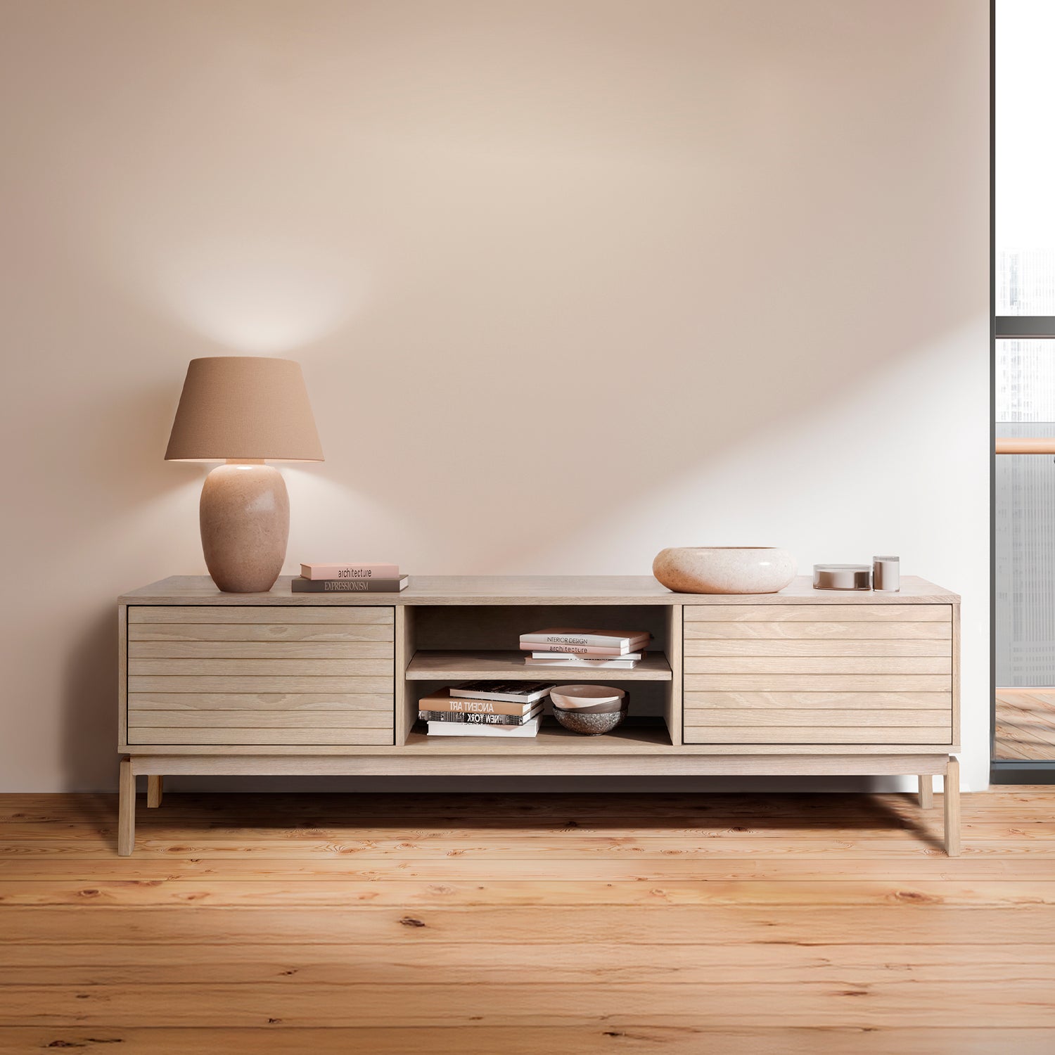 Rack TV Linley Natural