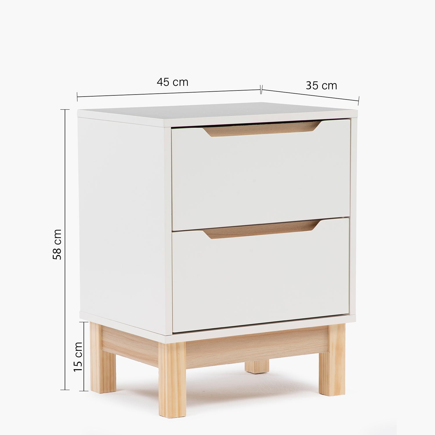 Velador Amanda Natura/Blanco